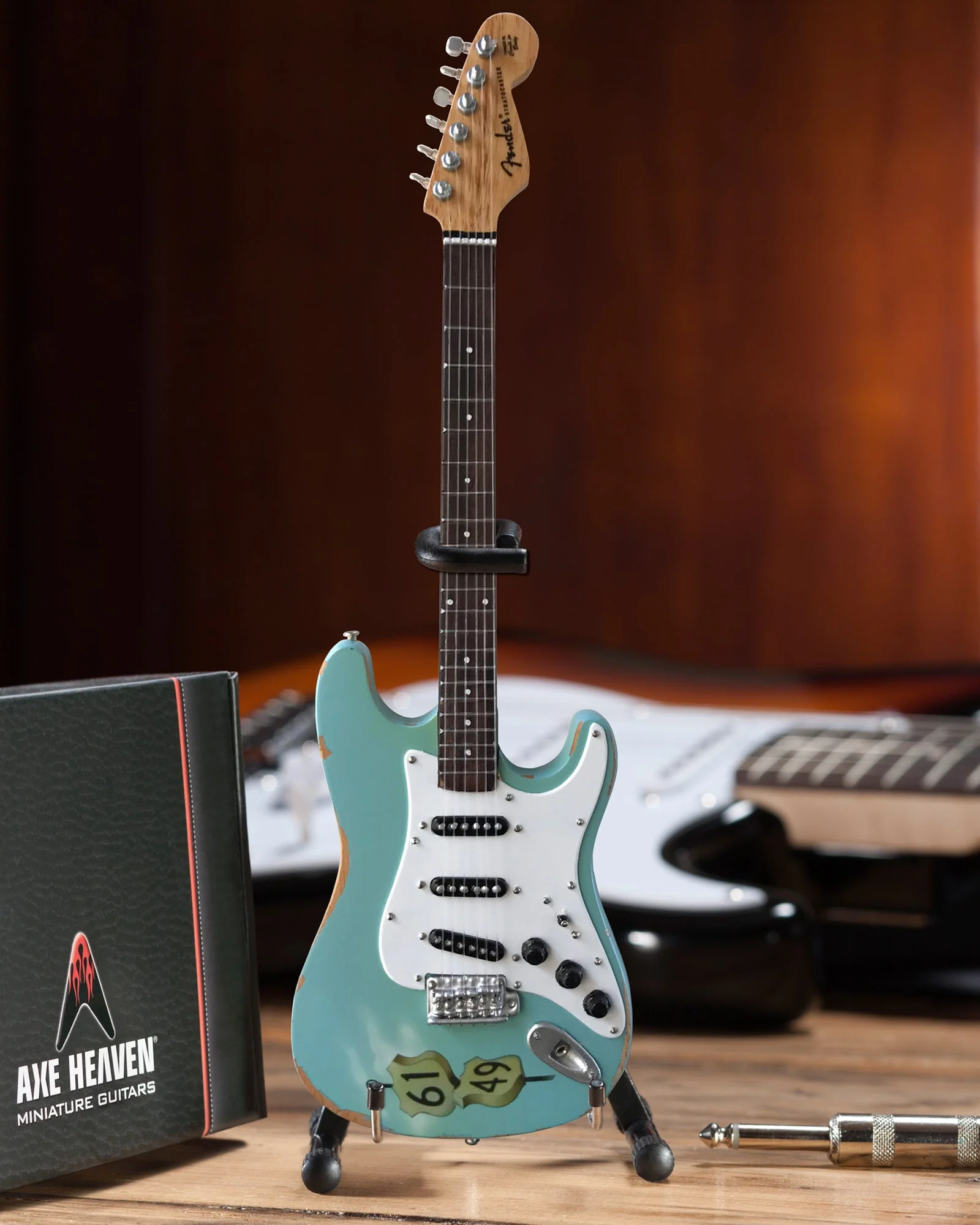 OFFICIALLY LICENSED KENNY WAYNE SHEPHERD MINI FENDER™ STRAT™ CROSSROADS BLUE GUITAR MODEL