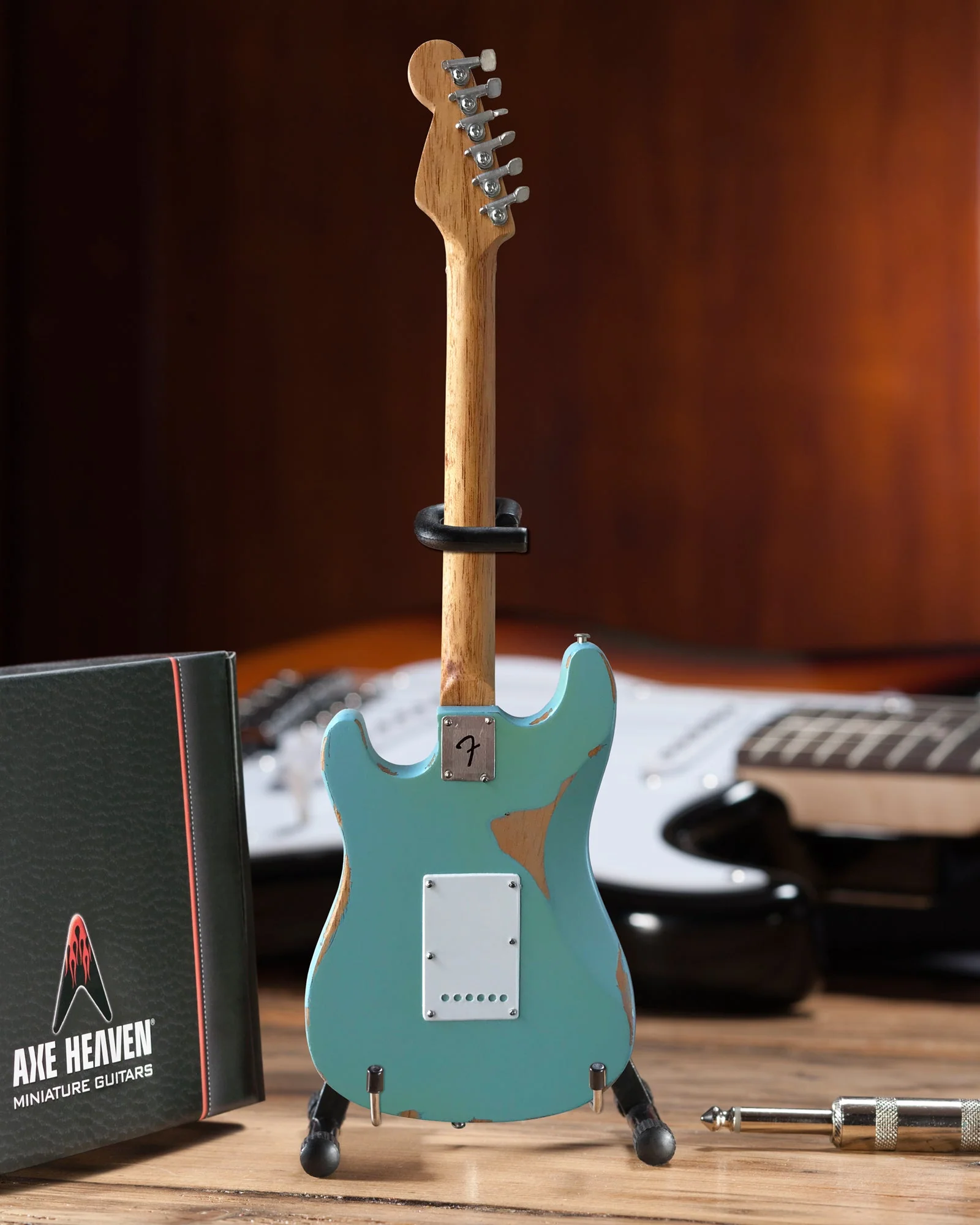 OFFICIALLY LICENSED KENNY WAYNE SHEPHERD MINI FENDER™ STRAT™ CROSSROADS BLUE GUITAR MODEL - Image 3