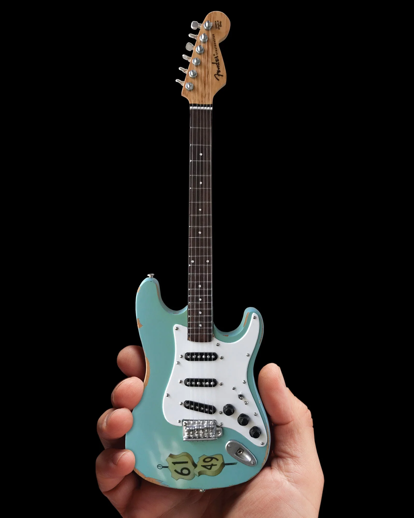 OFFICIALLY LICENSED KENNY WAYNE SHEPHERD MINI FENDER™ STRAT™ CROSSROADS BLUE GUITAR MODEL - Image 5