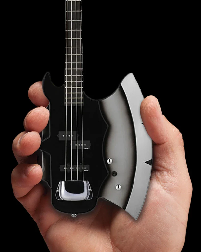 KISS - GENE SIMMONS - SIGNATURE AXE BASS MINI GUITAR - Image 4