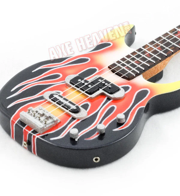OFFICIALLY LICENSED MICHAEL ANTHONY BB3000MA YAMAHA FLAME BASS MINI GUITAR REPLICA - Image 3