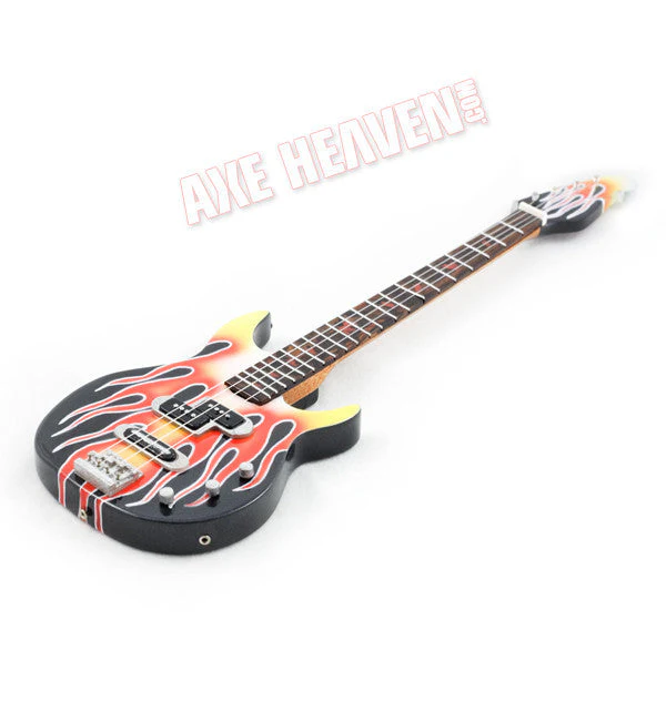 OFFICIALLY LICENSED MICHAEL ANTHONY BB3000MA YAMAHA FLAME BASS MINI GUITAR REPLICA - Image 4