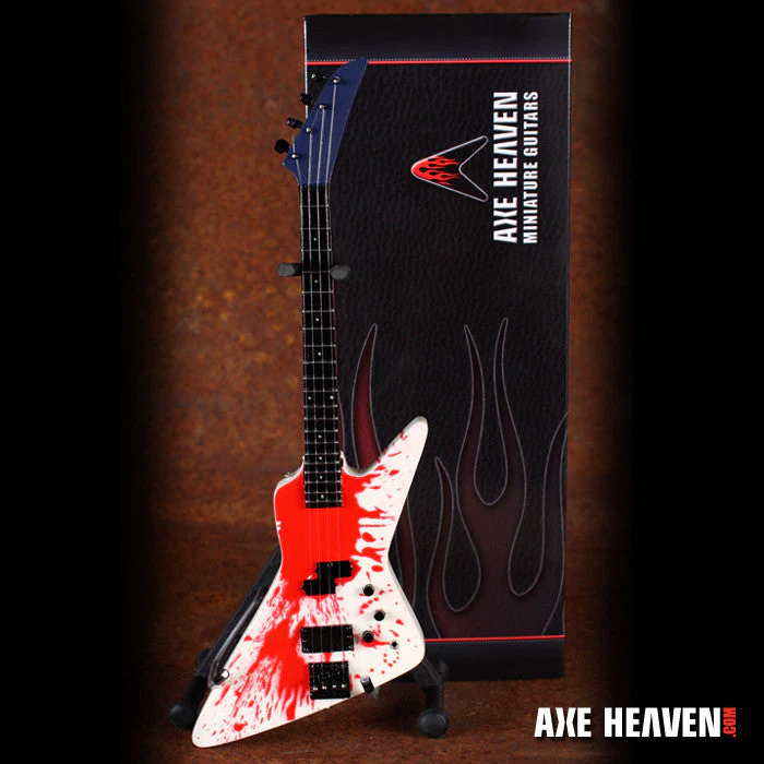 OFFICIALLY LICENSED MICHAEL ANTHONY BLOOD BASS MINI GUITAR REPLICA COLLECTIBLE - Image 2