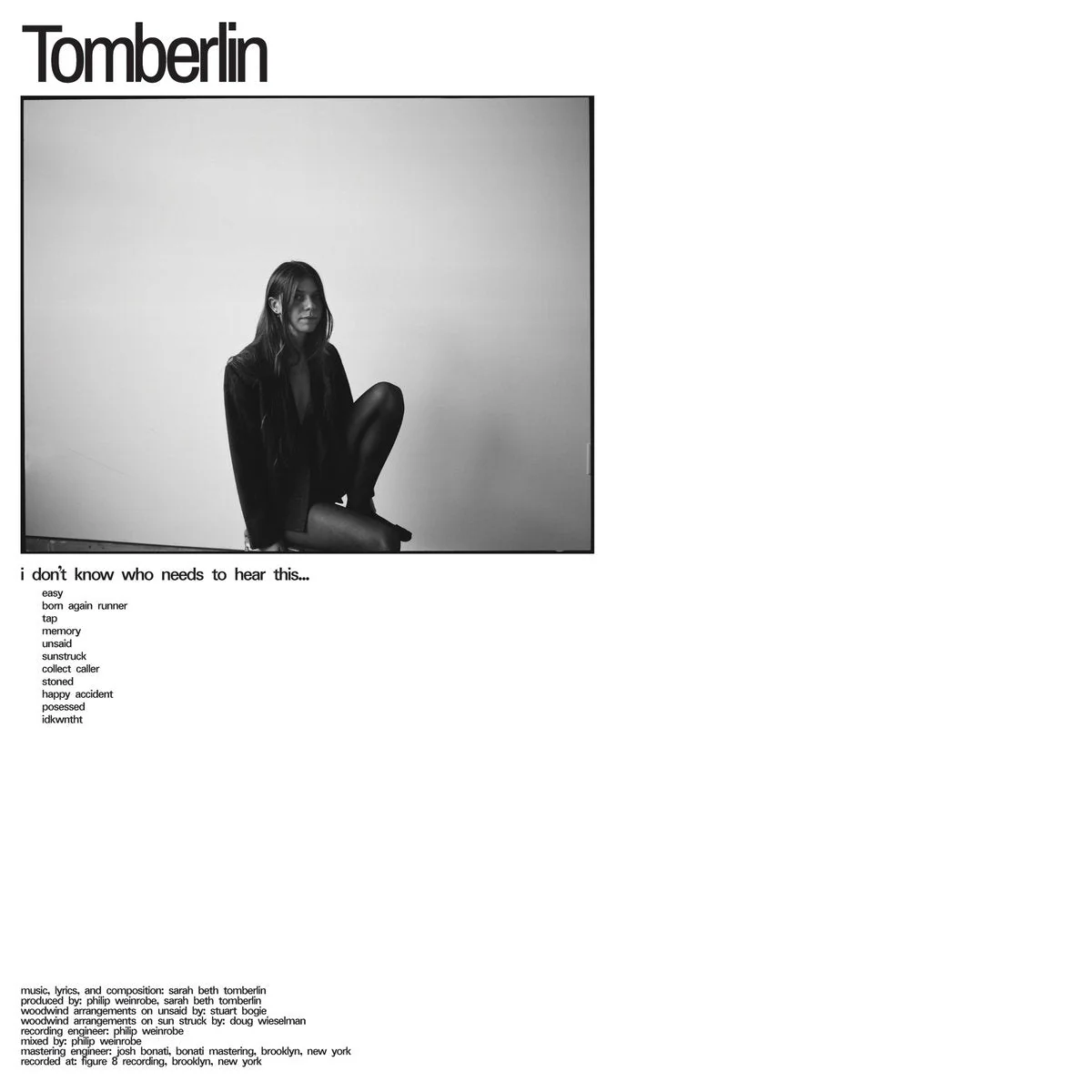 TOMBERLIN 'I DON'T KNOW WHO NEEDS TO HEAR THIS...' LP - TRANSPARENT ORANGE