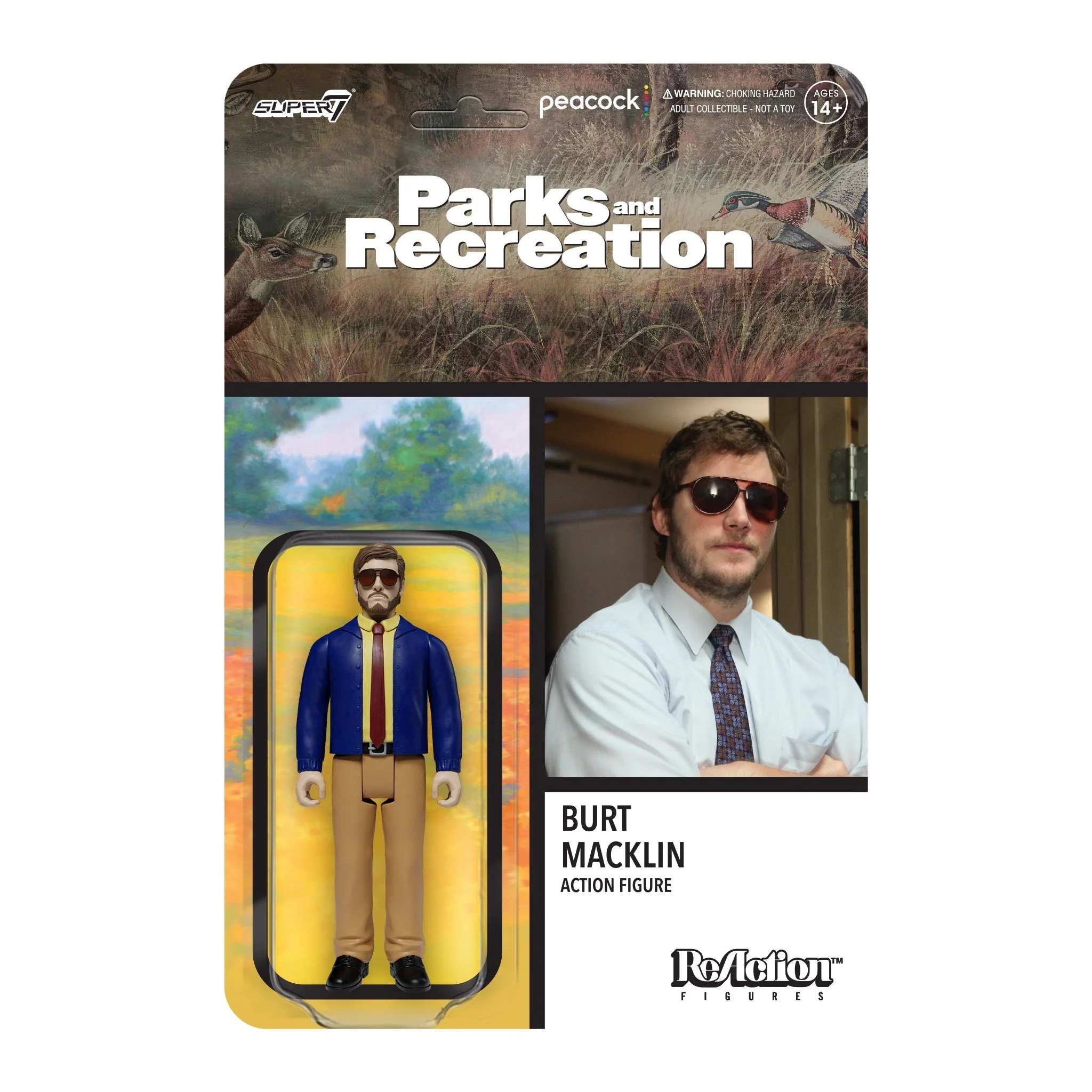 PARKS AND RECREATION REACTION WAVE 1 - ANDY DWYER (SPECIAL AGENT BURT MACKLIN) ACTION FIGURE - Image 2