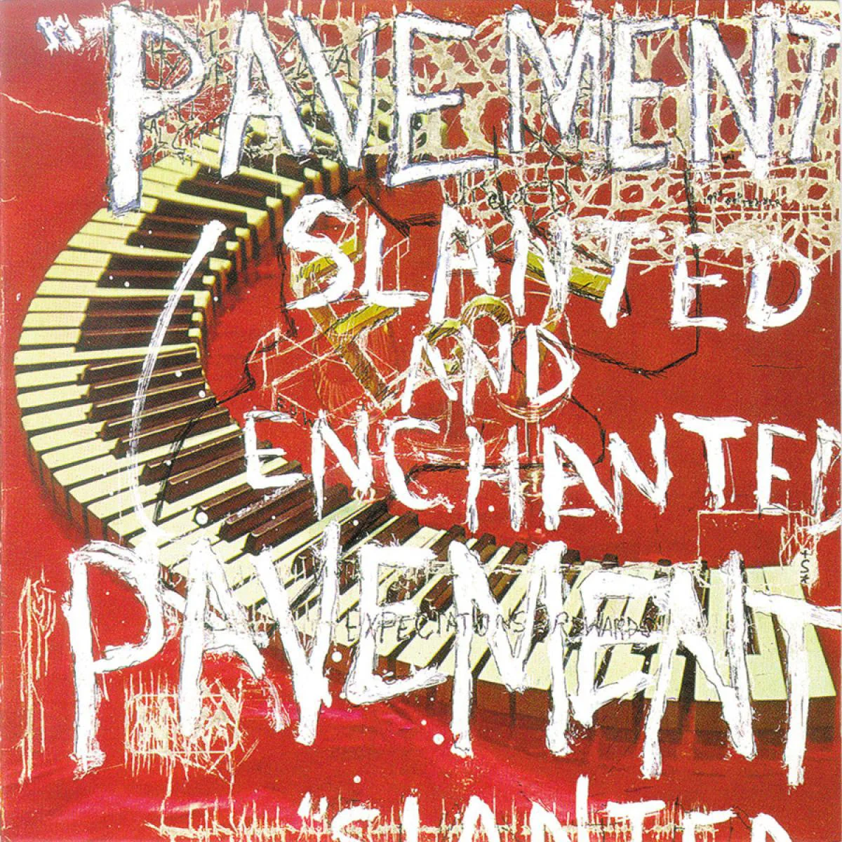 PAVEMENT 'SLANTED & ENCHANTED' 30TH ANNIVERSARY REISSUE LP - RED/WHITE/SPLATTER - Image 2