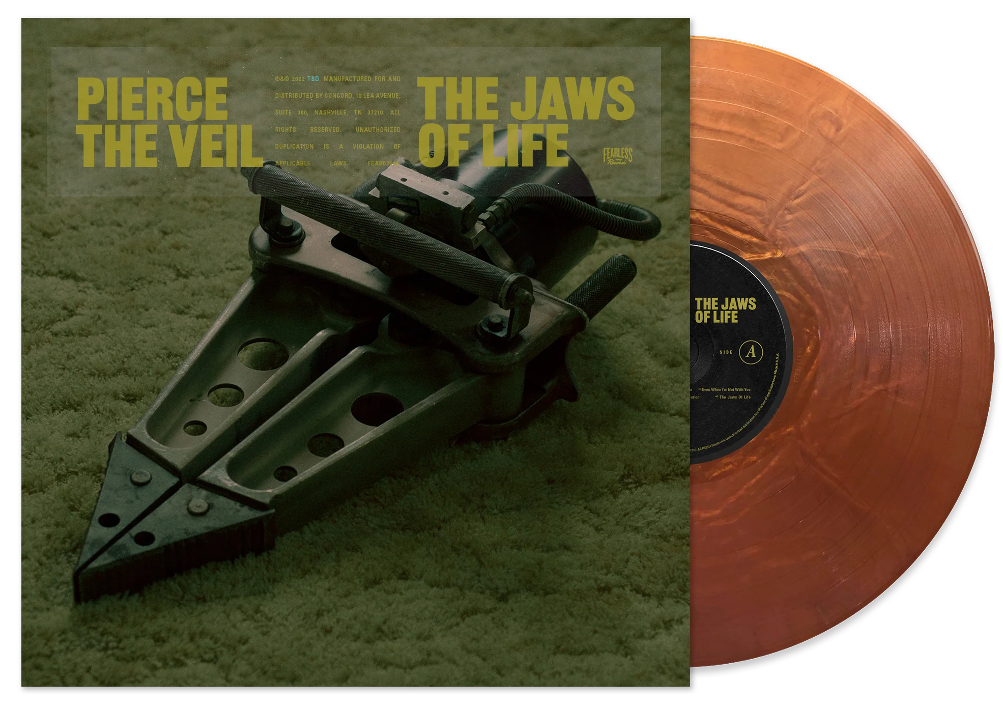 PIERCE THE VEIL ‘THE JAWS OF LIFE’ LP - EXCLUSIVE - LTD. 500 - METALLIC COPPER - Image 2