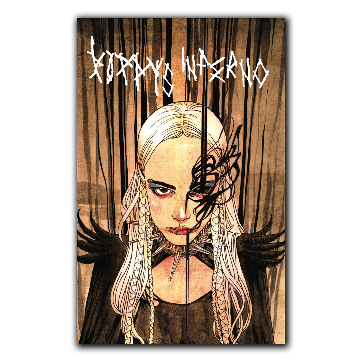 POPPY: POPPY'S INFERNO VARIANT #2 - HARDCOVER + 'MUSIC TO SCREAM TO' LP (Limited Edition, Gray Swirl Vinyl) - Image 3