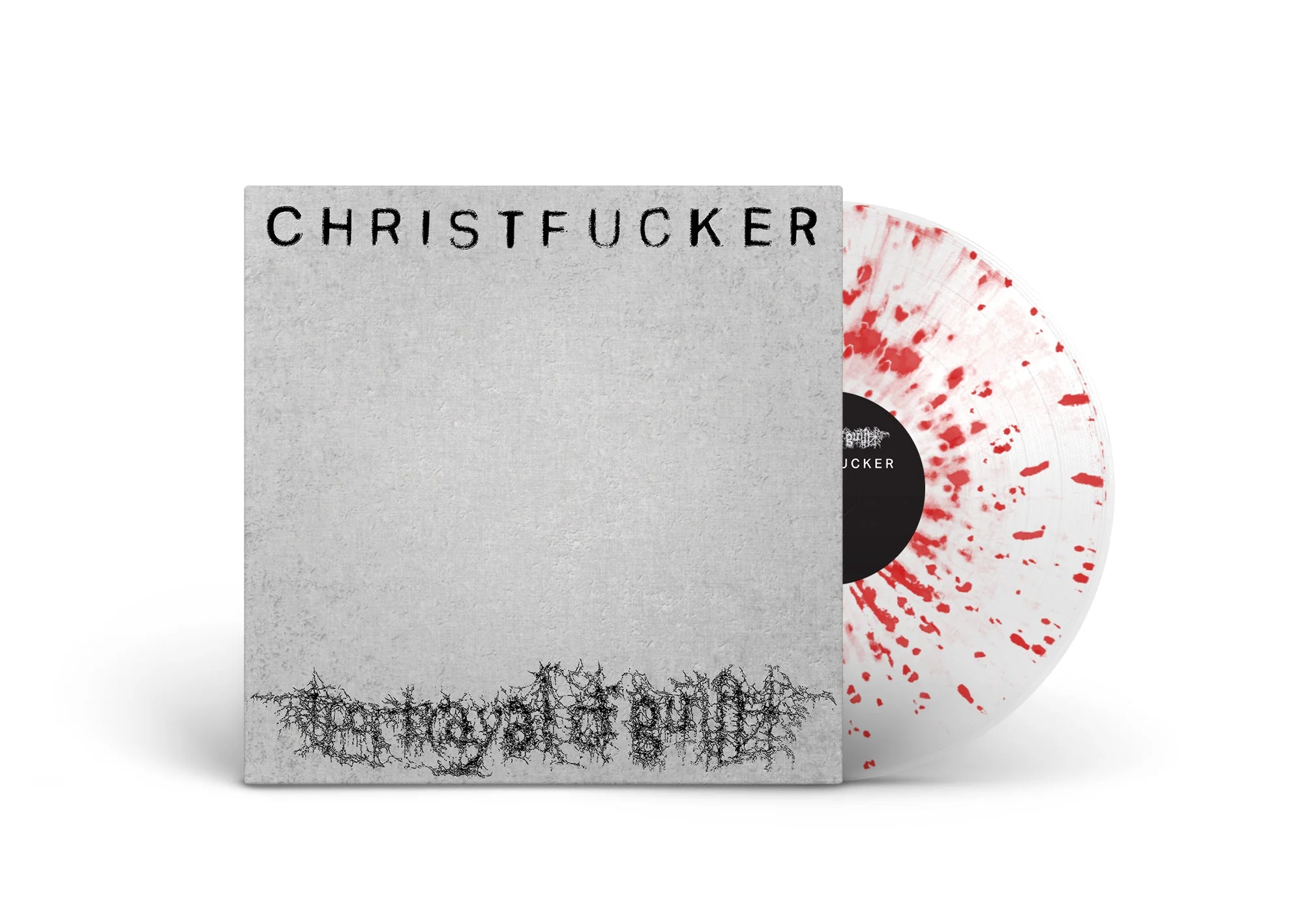 PORTRAYAL OF GUILT 'CHRISTFUCKER' LP - EXCLUSIVE - LTD. 300 - CLEAR/RED/SPLATTER + POSTER - Image 2
