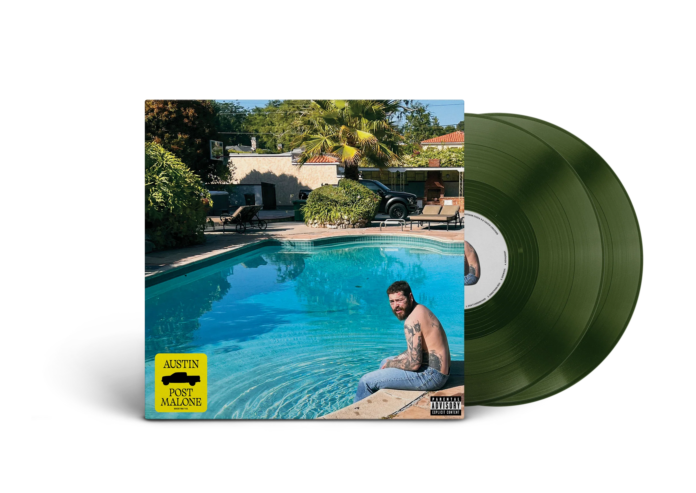 POST MALONE 'AUSTIN' 2LP - FOREST GREEN