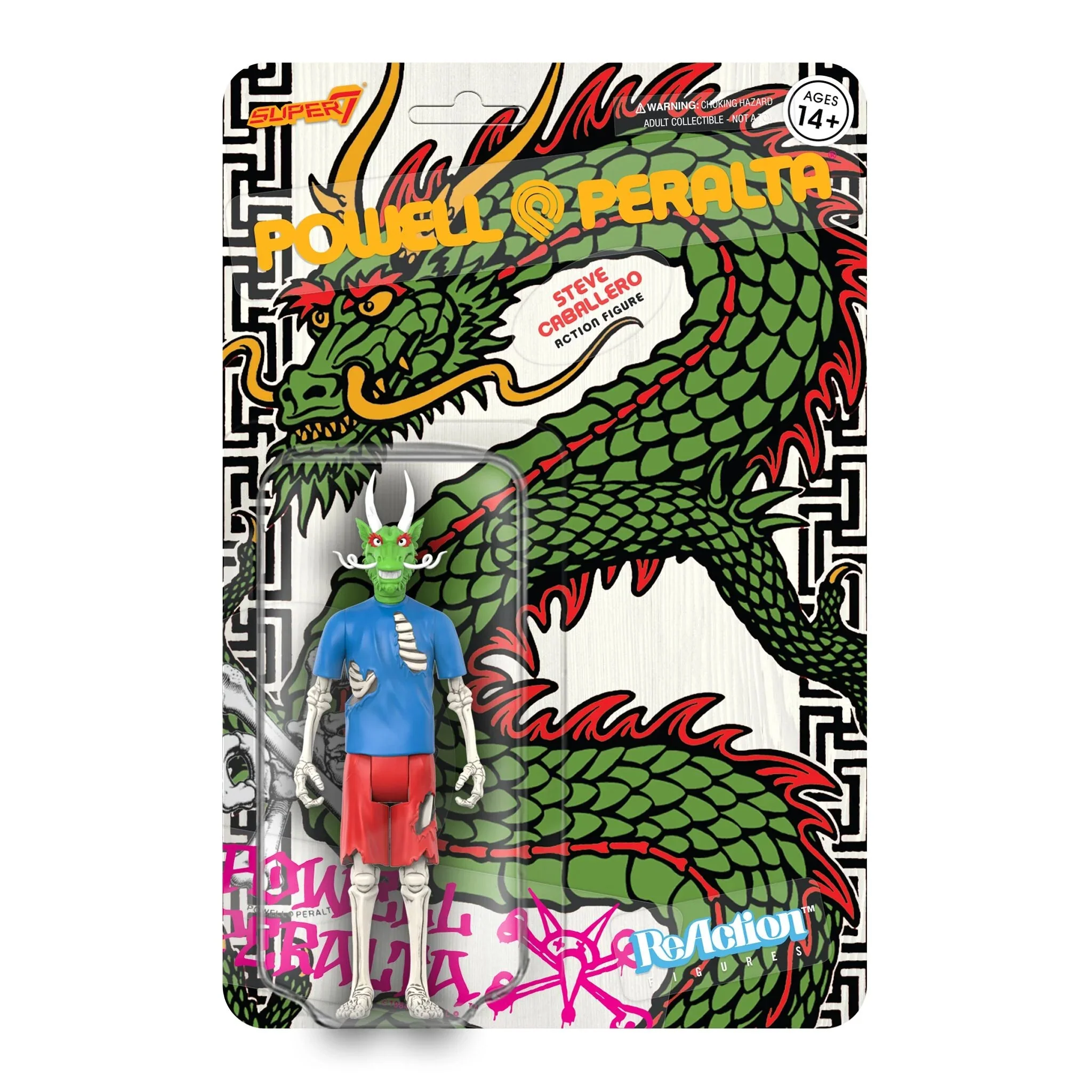 POWELL-PERALTA REACTION FIGURE WAVE 3 - STEVE CABALLERO CHINESE DRAGON (RECOLOR)