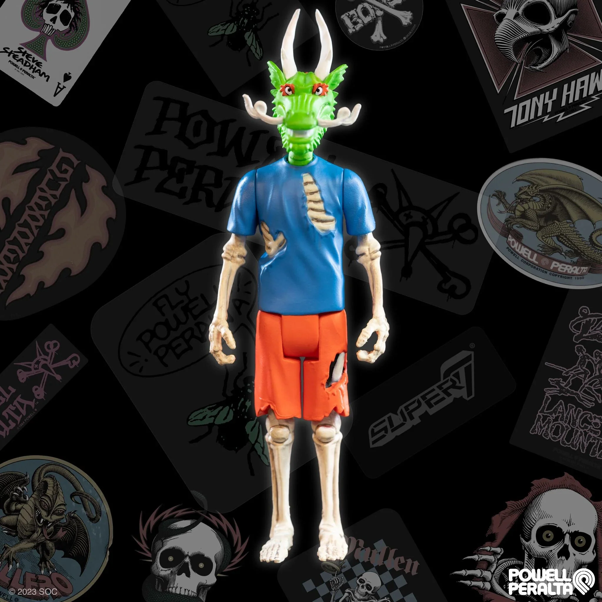 POWELL-PERALTA REACTION FIGURE WAVE 3 - STEVE CABALLERO CHINESE DRAGON (RECOLOR) - Image 2