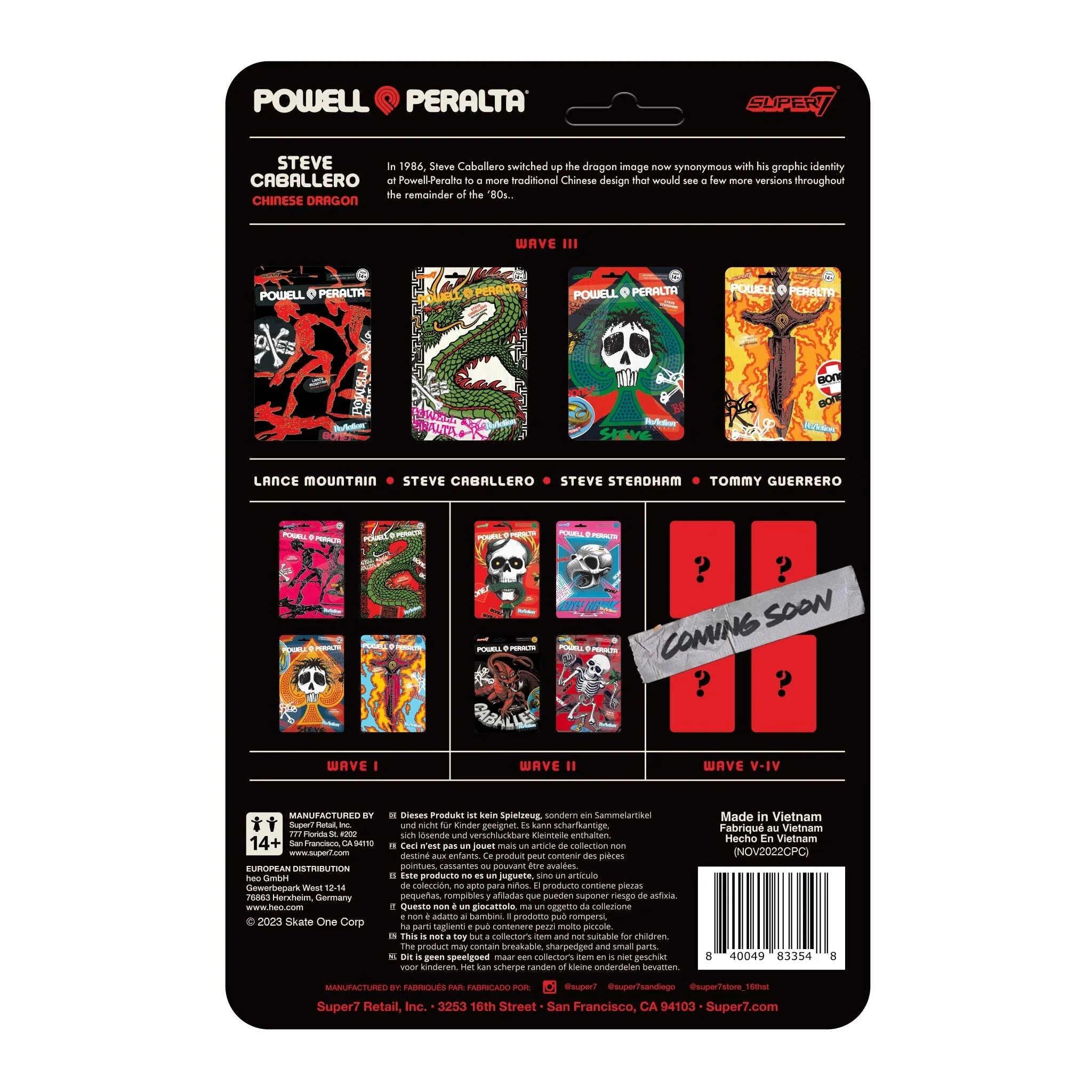 POWELL-PERALTA REACTION FIGURE WAVE 3 - STEVE CABALLERO CHINESE DRAGON (RECOLOR) - Image 4