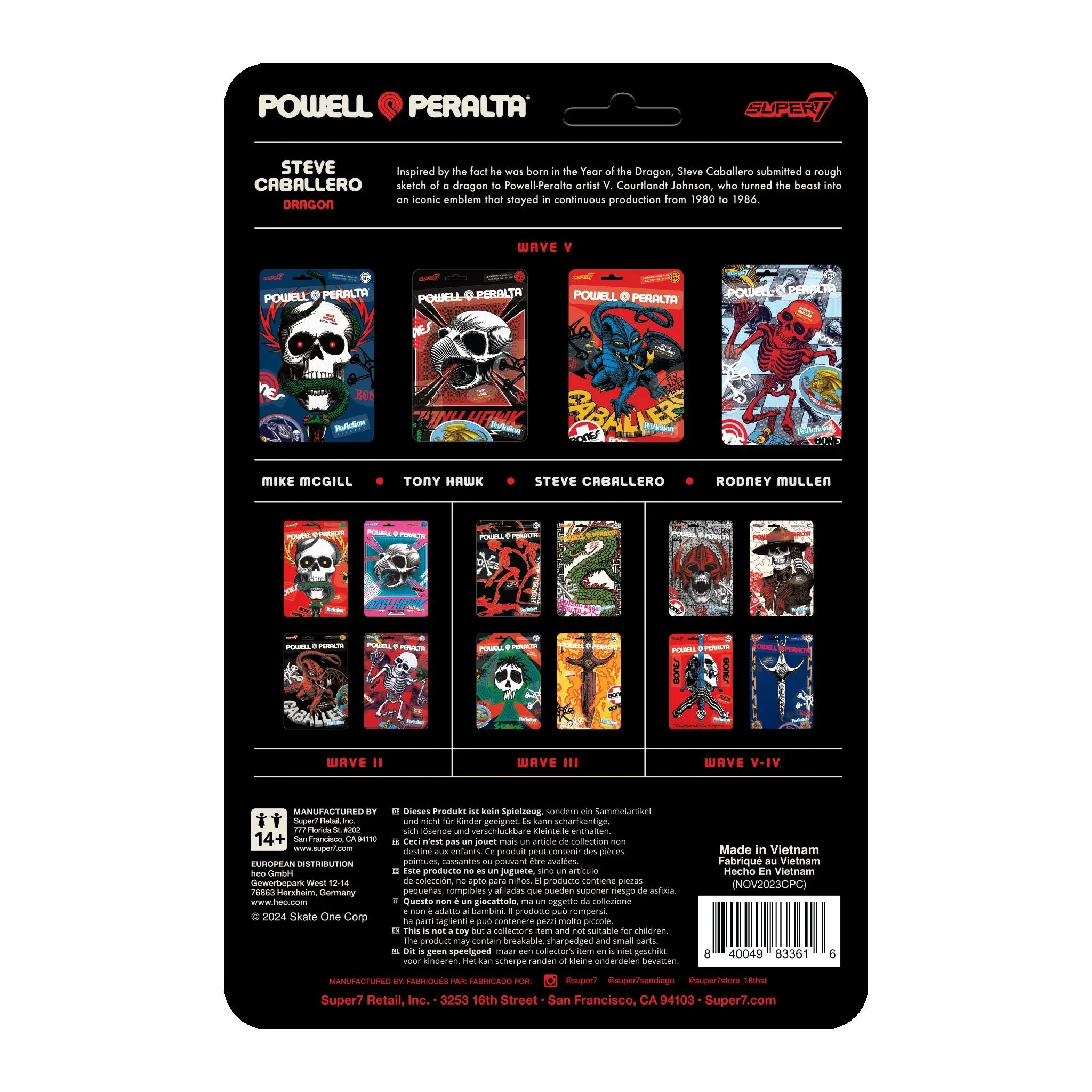 POWELL-PERALTA REACTION FIGURES WAVE 5 - STEVE CABALLERO DRAGON (ANIMAL CHIN) - Image 5