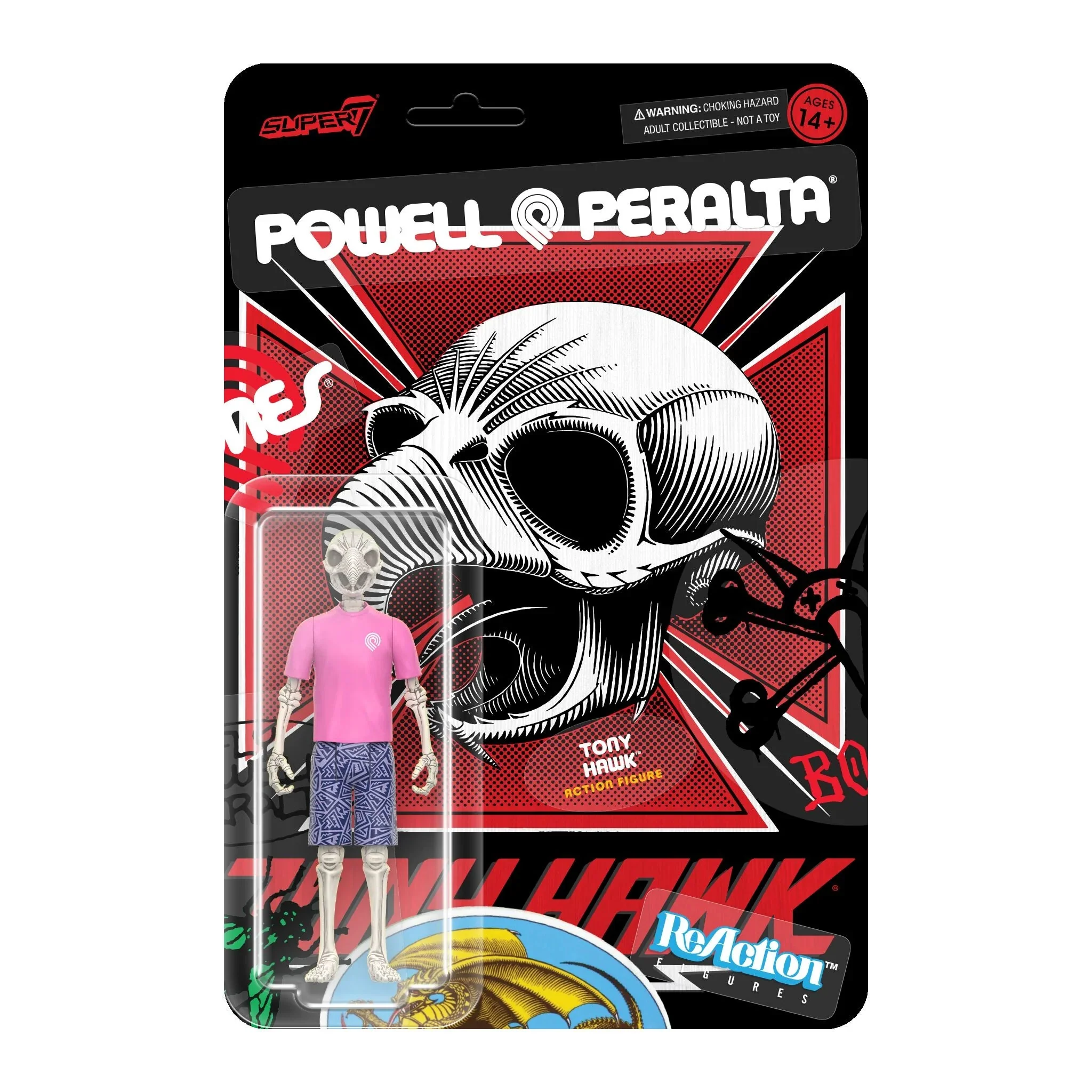 POWELL-PERALTA REACTION FIGURES WAVE 5 - TONY HAWK (MT. TRASHMORE '85)