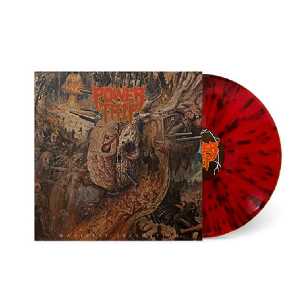 POWER TRIP 'MANIFEST DECIMATION' LP - RED/BROWN/SPLATTER