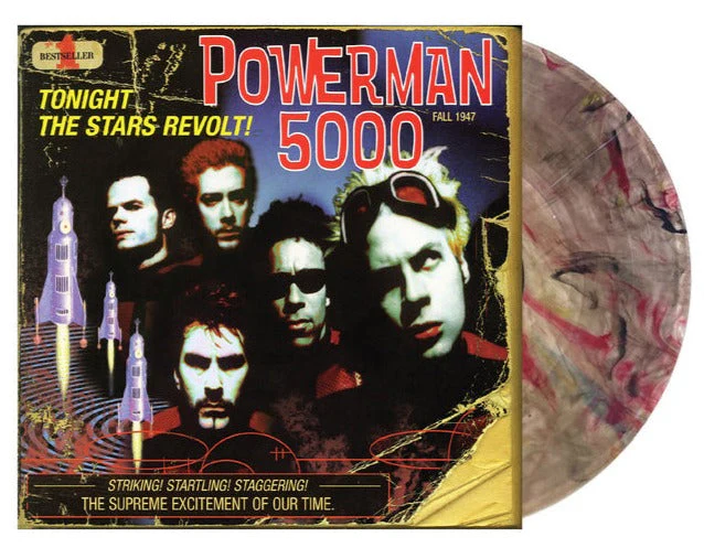 POWERMAN 5000 ‘TONIGHT THE STARS REVOLT!’ LP - EXCLUSIVE - LTD. 500 - TRANSPARENT JUNGLE SWIRL