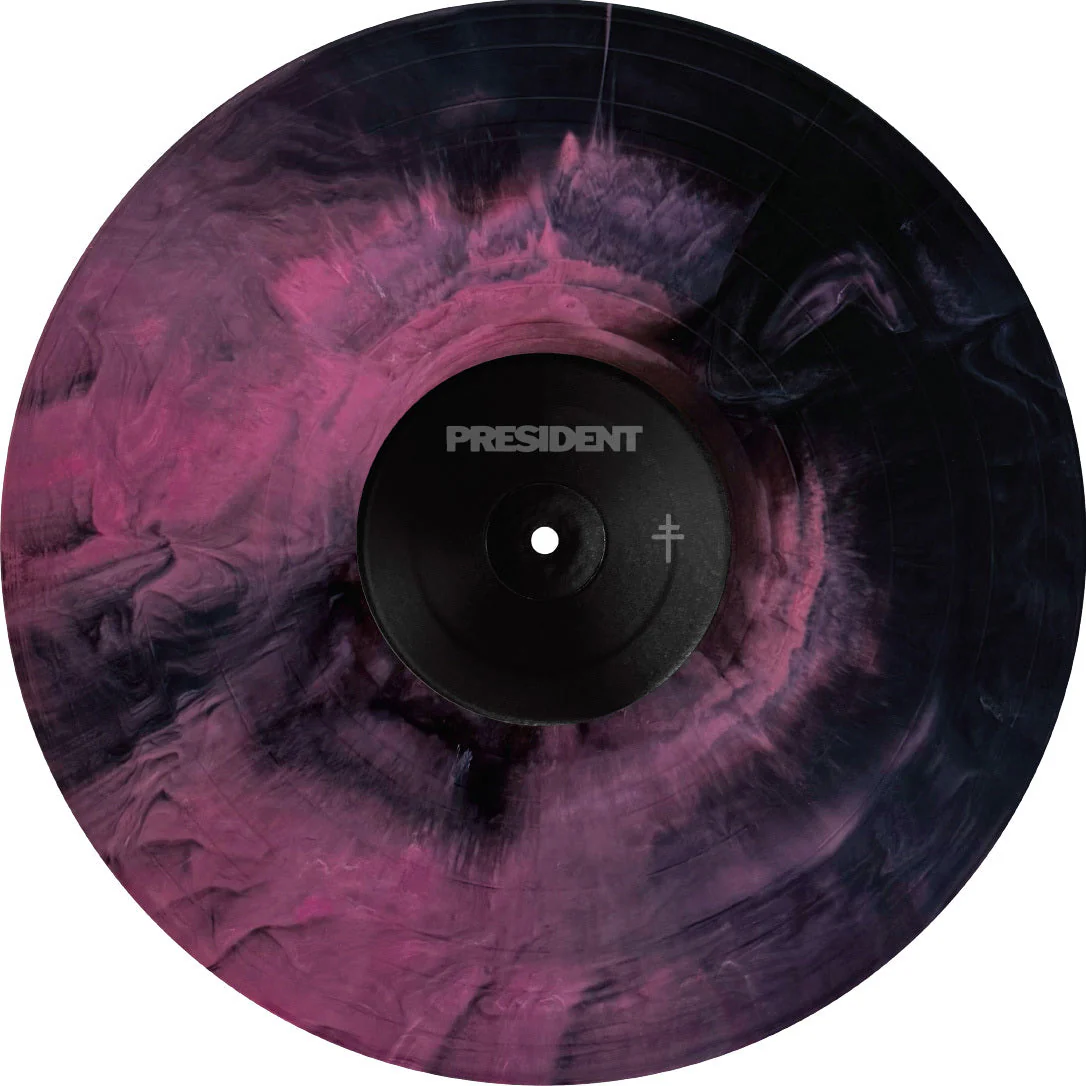 PRESIDENT ‘REVOLVER EXCLUSIVE’ 12" - EXCLUSIVE - LTD. 500 - PINK/BLACK/STARBURST - ETCHED B-SIDE - Image 4