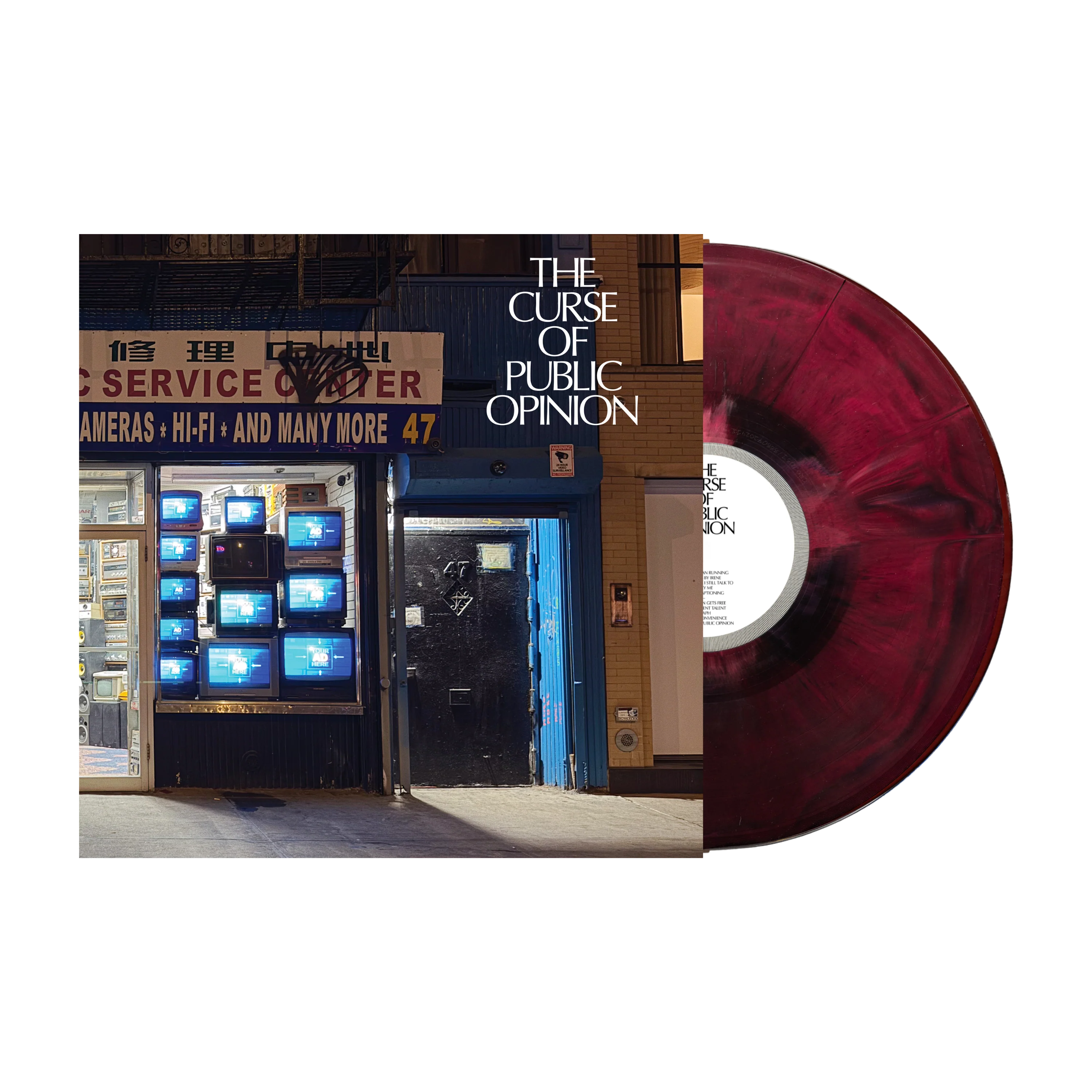 PUBLIC OPINION 'THE CURSE OF PUBLIC OPINION' LP (Exclusive “ Limited to 100, Cherry Bomb Splash Vinyl)