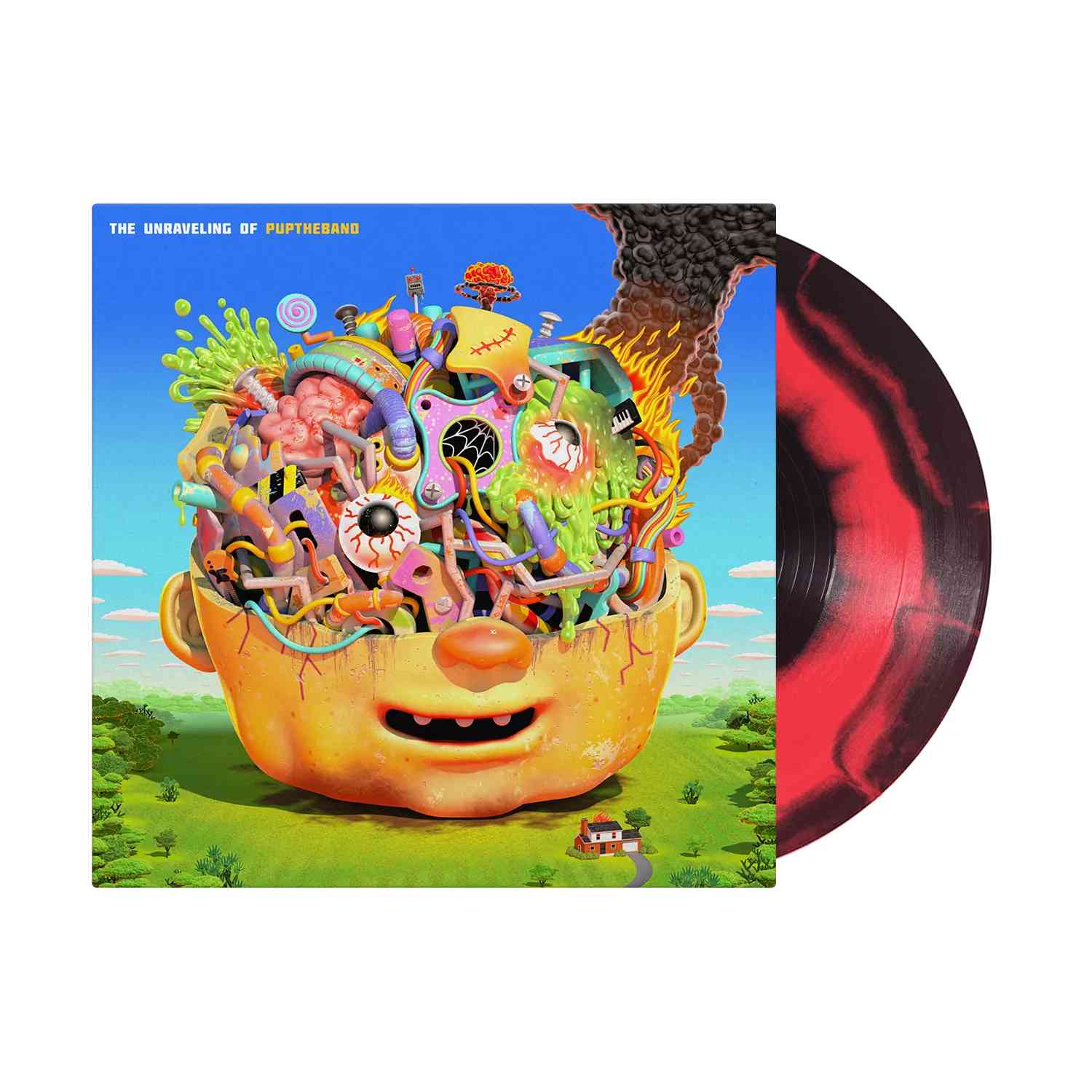PUP 'THE UNRAVELING OF PUPTHEBAND' LP - NEON CORAL/BLACK/SMUSH - Image 2
