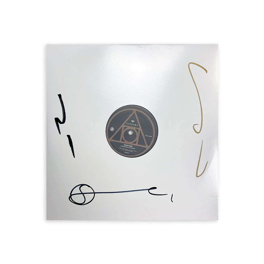 PUSCIFER ‘EXISTENTIAL RECKONING’ 2LP (AUTOGRAPHED TOUR VARIANT #29 – Clear w/ Gold And Silver Vinyl) + AUTOGRAPHED POSTER - Image 4
