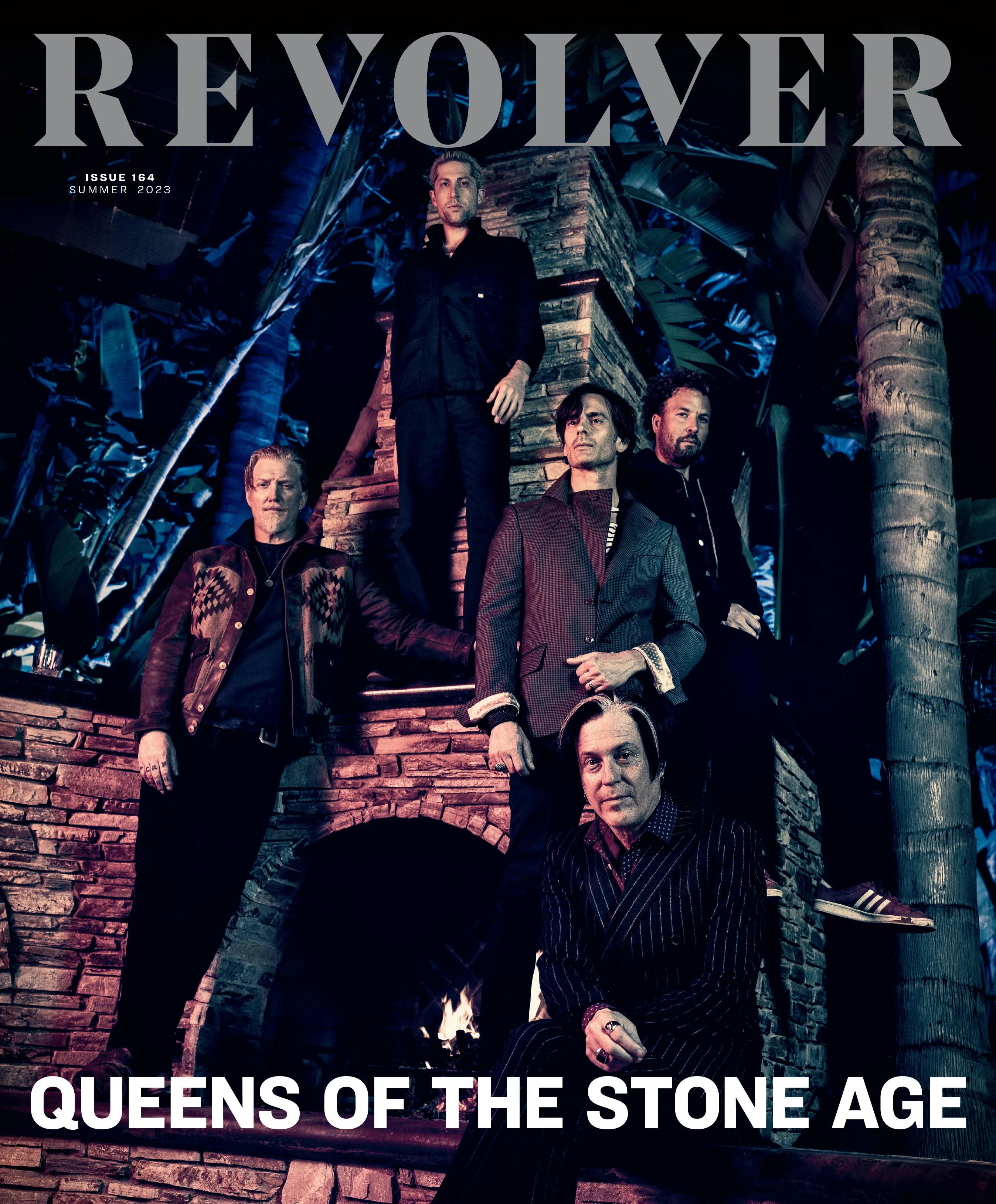 QUEENS OF THE STONE AGE x REVOLVER BUNDLE – 2023 SUMMER ALT COVER ISSUE W/ 'IN TIMES NEW ROMAN' LP - RED - Image 2