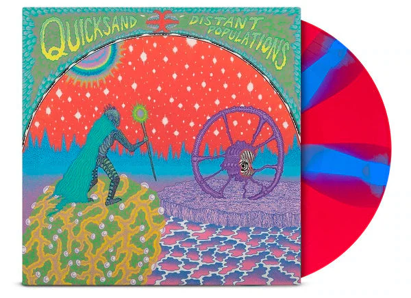 QUICKSAND ‘DISTANT POPULATIONS’ LP - EXCLUSIVE - LTD. 500 - HOT PINK/CYAN BLUE/PINWHEEL