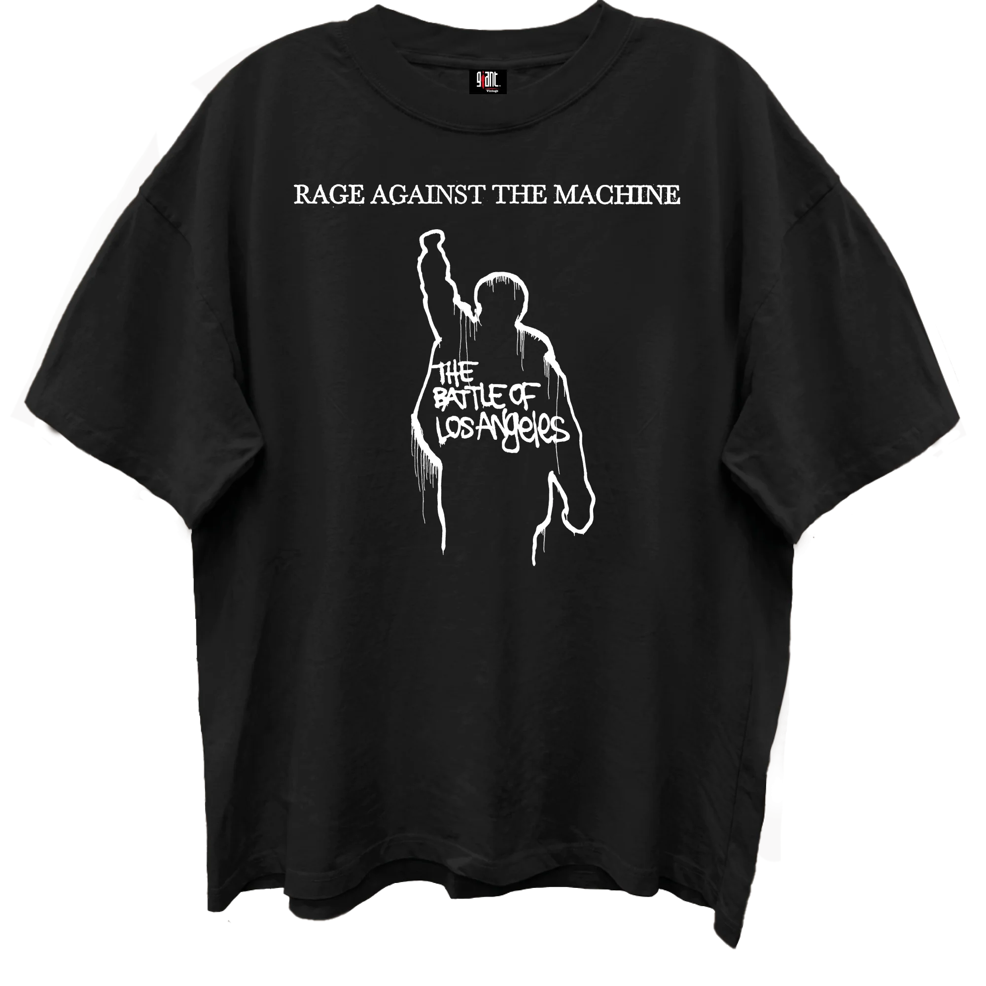 RAGE AGAINST THE MACHINE BATTLE OF LOS ANGELES/GIANT VINTAGEIMO BLACK T-SHIRT