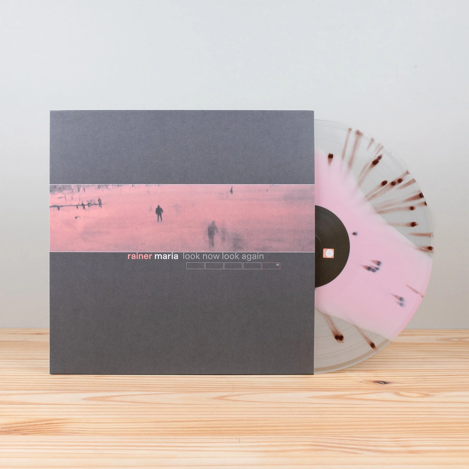 RAINER MARIA 'LOOK NOW LOOK AGAIN' LP - PINK STRIPE/BROWN/SPLATTER