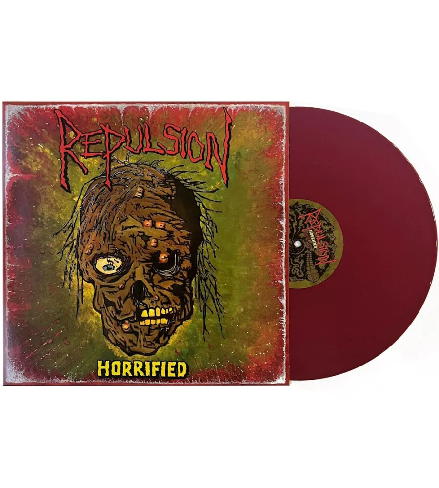 REPULSION 'HORRIFIED' LP - OXBLOOD