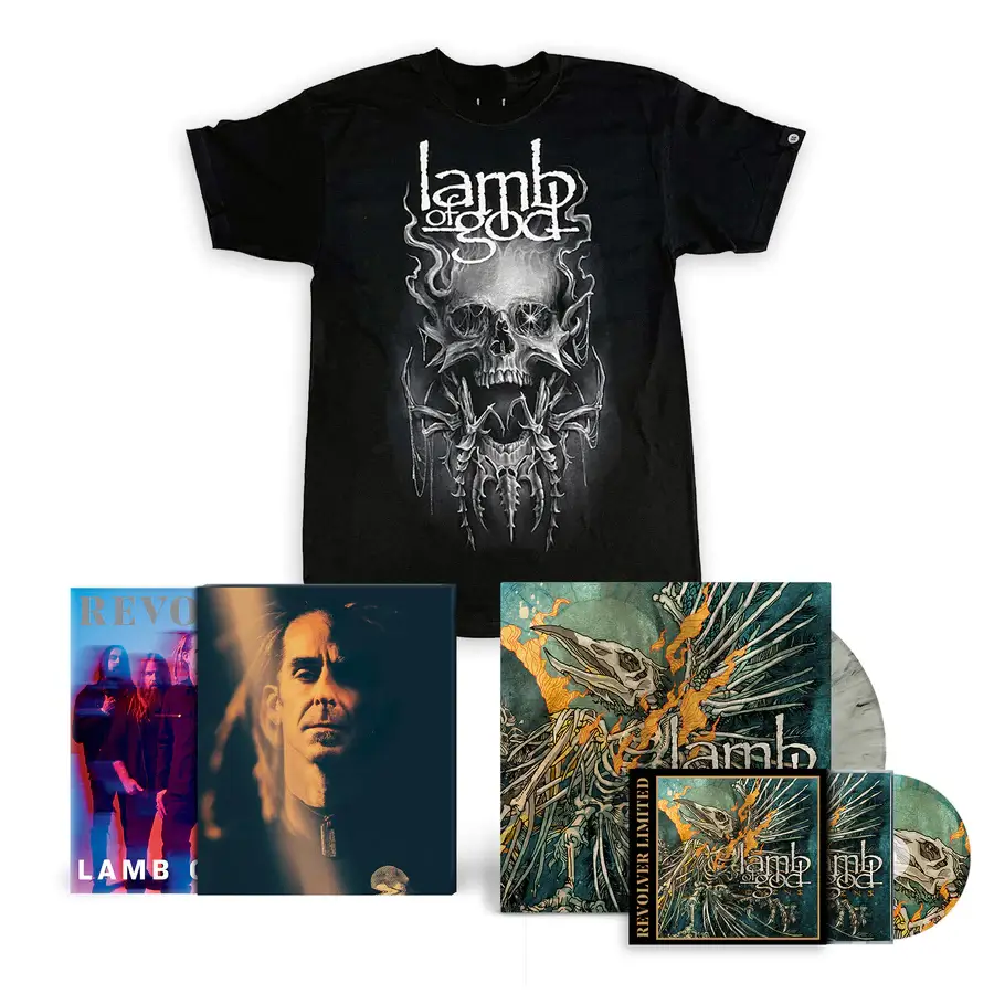 REVOLVER x LAMB OF GOD "OMENS BUNDLE" ALT COVER + SLIPCASE W/ EXCLUSIVE OMENS' CD + LP & T-SHIRT – ONLY 50 AVAILABLE