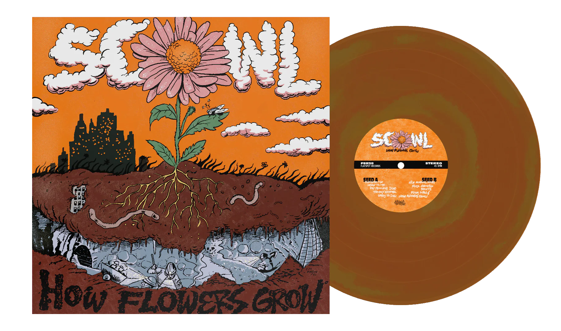 SCOWL BUNDLE: LIMITED 'HOW FLOWERS GROW' COPPER VINYL LP & REVOLVER MAG - ONLY 100 AVAILABLE