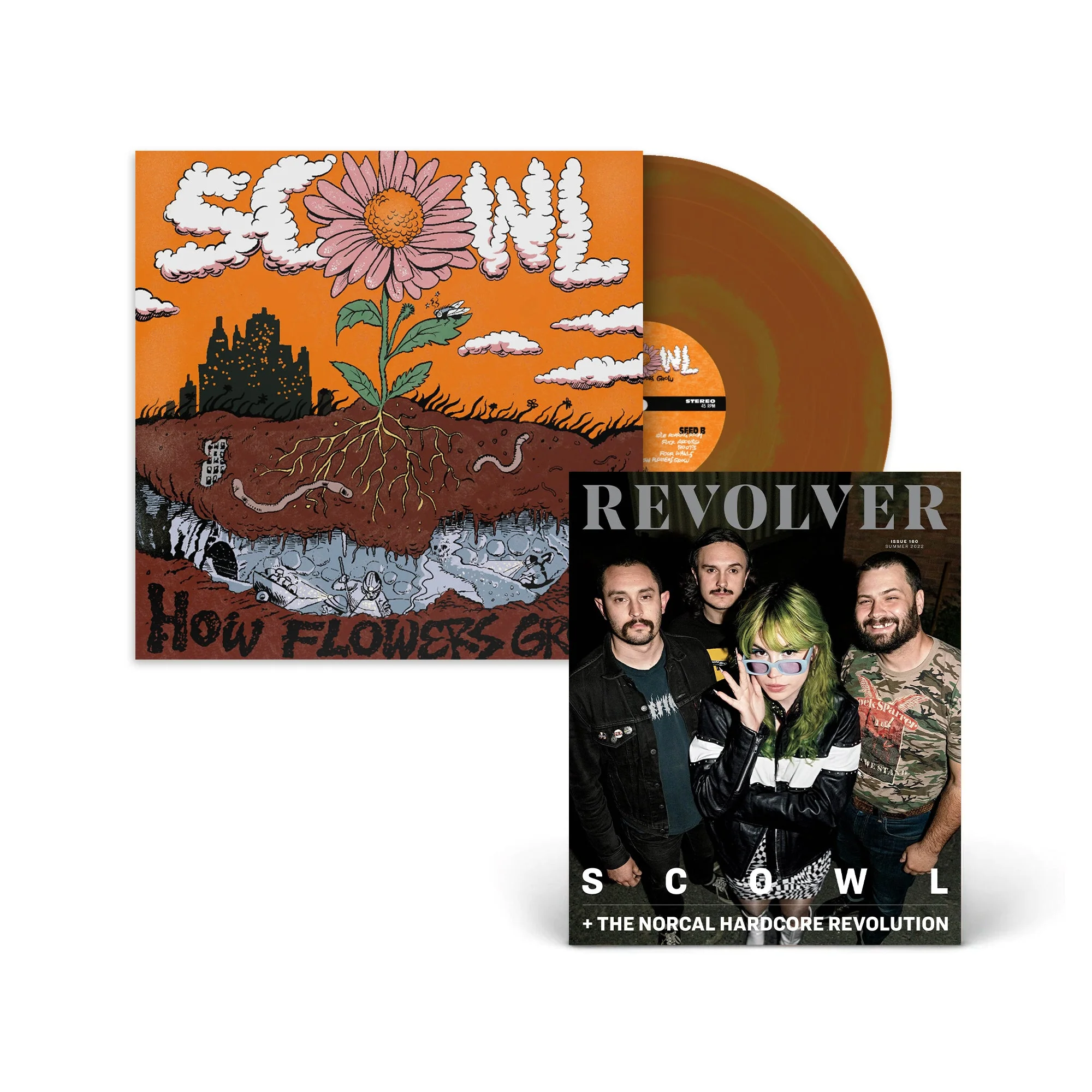 SCOWL BUNDLE: LIMITED 'HOW FLOWERS GROW' COPPER VINYL LP & REVOLVER MAG - ONLY 100 AVAILABLE - Image 2