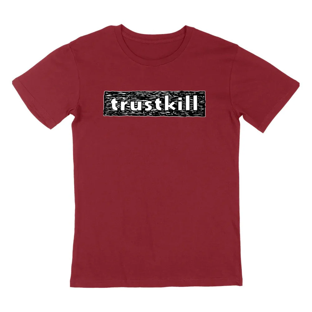 REVOLVER x TRUSTKILL: WOODCUT CLASSIC MAROON T-SHIRT