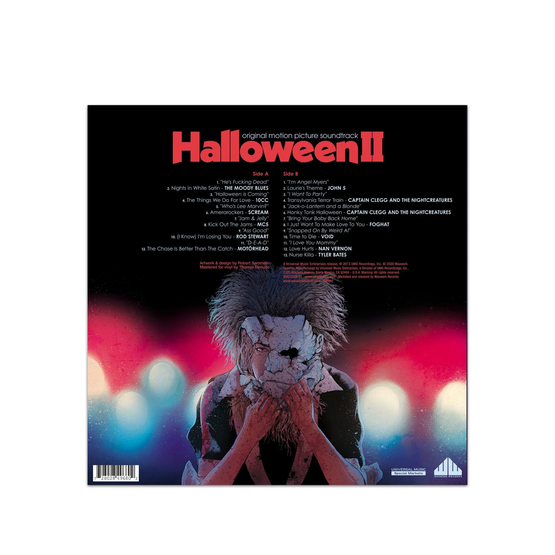 'HALLOWEEN II' MOTION PICTURE SOUNDTRACK LP - PUMPKIN ORANGE/CANDY APPLE RED/MAGENTA/SWIRL - Image 3