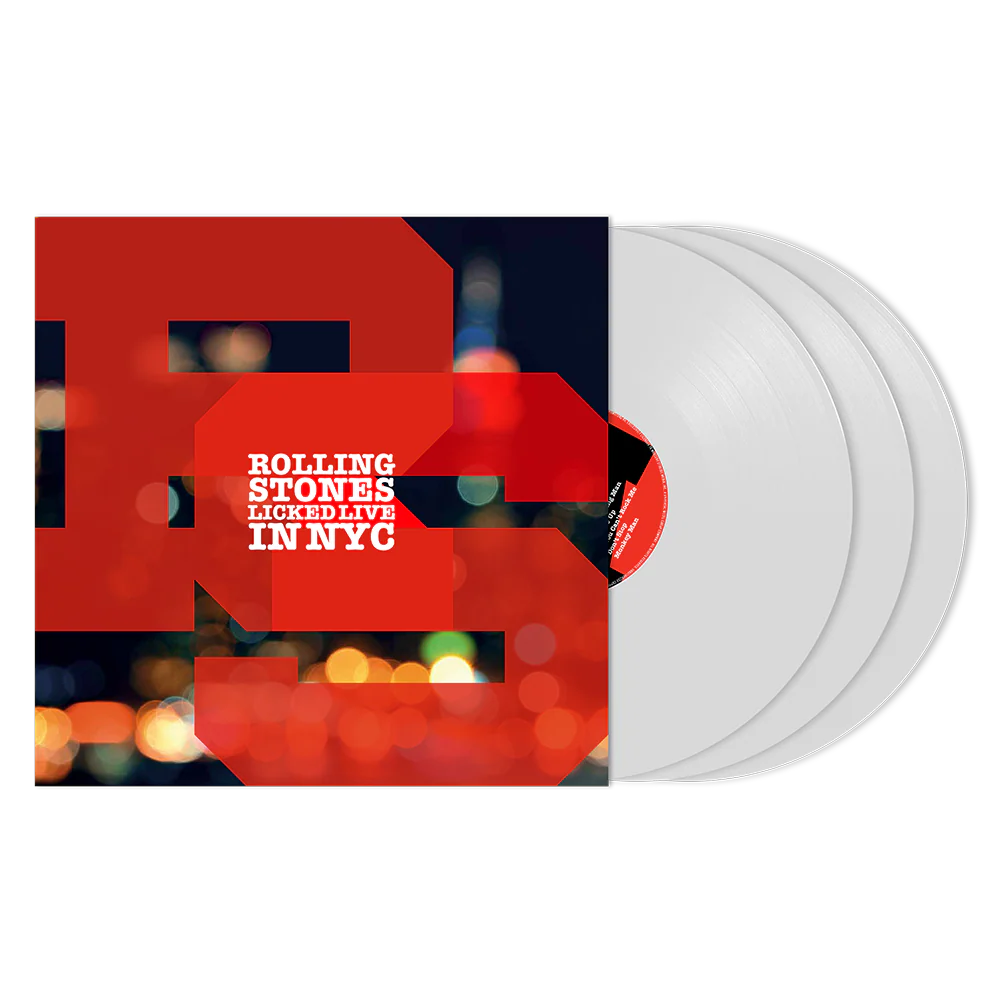 THE ROLLING STONES 'LICKED LIVE IN NYC' 3LP - WHITE