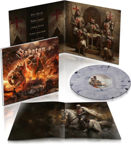 SABATON 'LEGENDS' LP (Templars Edition, White Marbled Vinyl) - Image 2