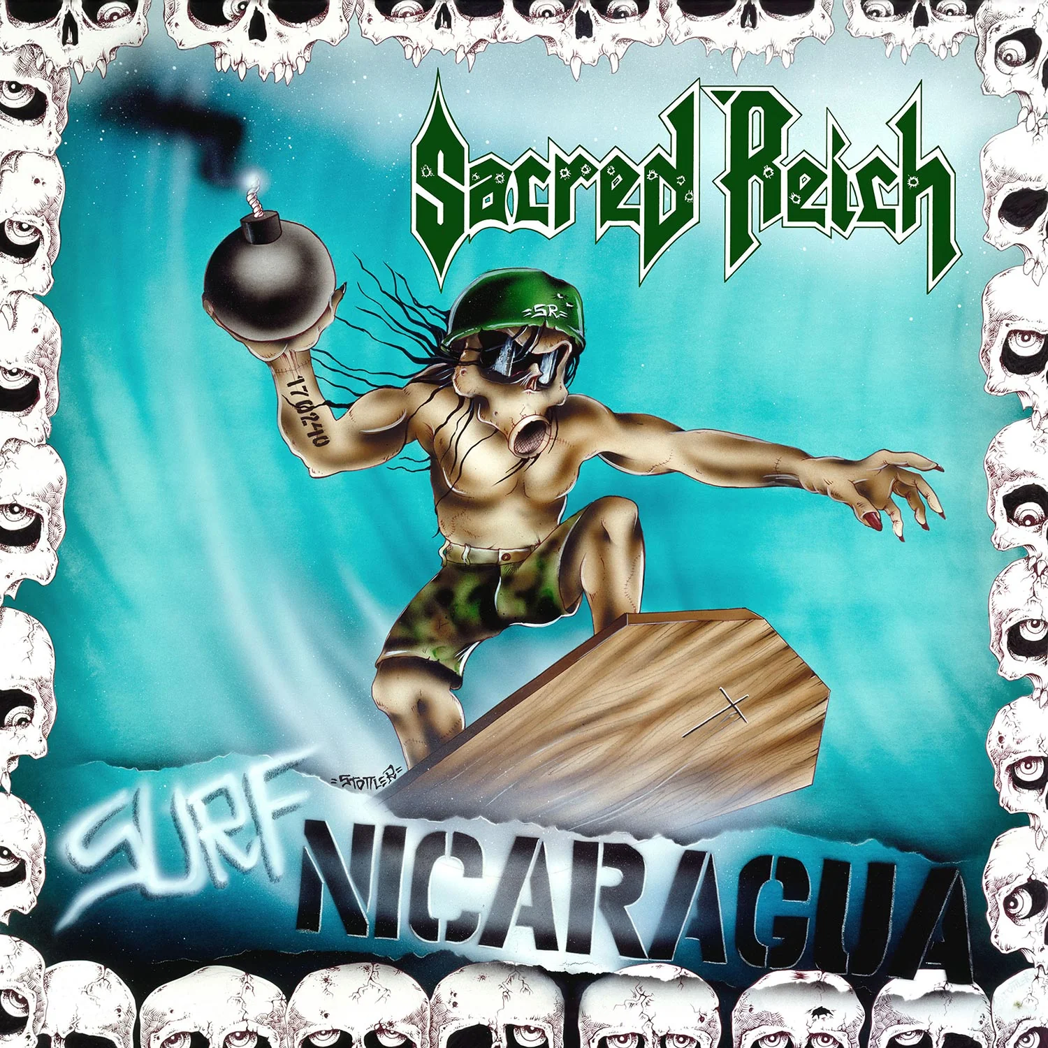 SACRED REICH 'SURF NICARAGUA' LP - CLEAR/BLACK/SMOKE - Image 2