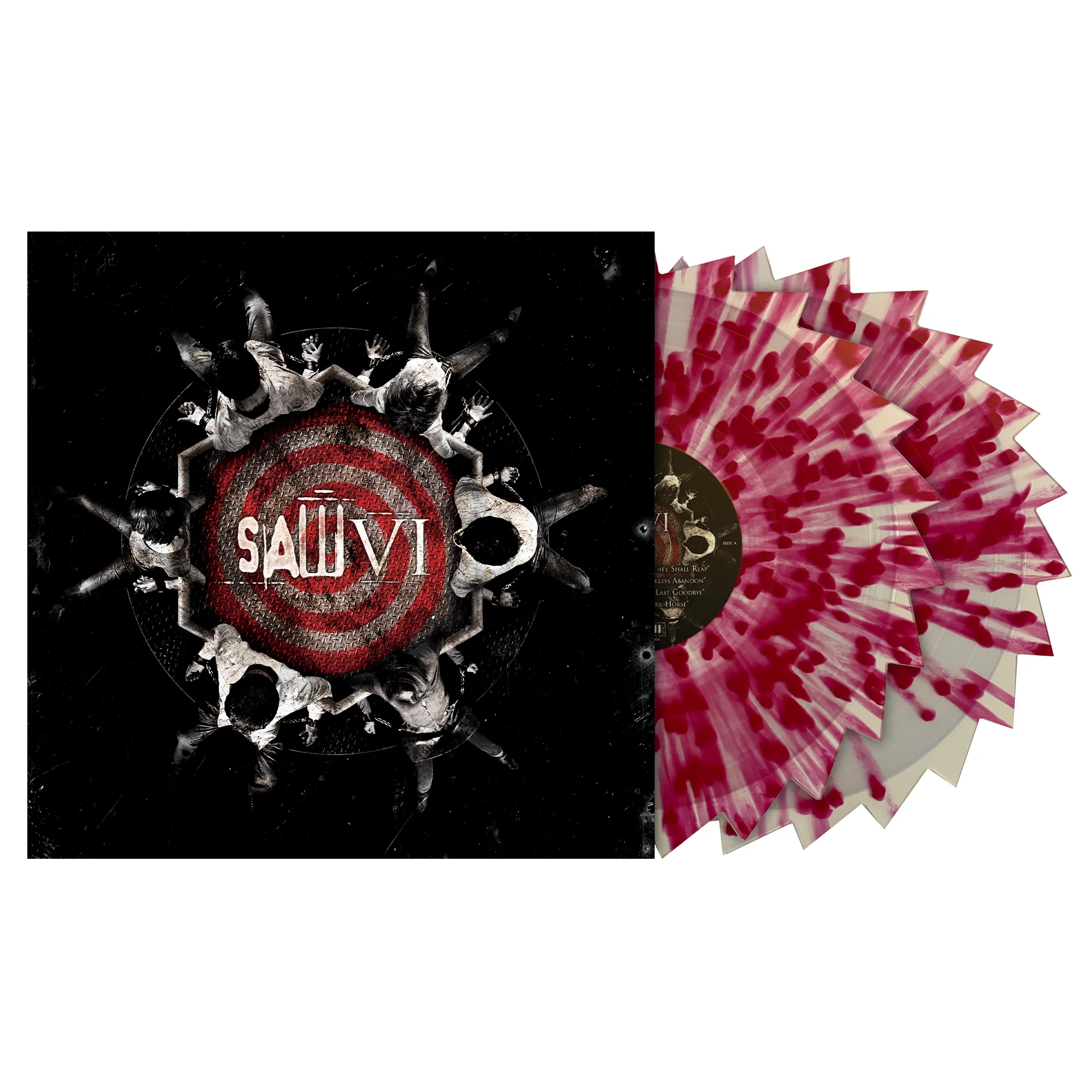 SAW VI SOUNDTRACK 2LP - EXCLUSIVE - LTD. 300 - "SAWBLADE" CLEAR/BLOOD RED SPLATTER
