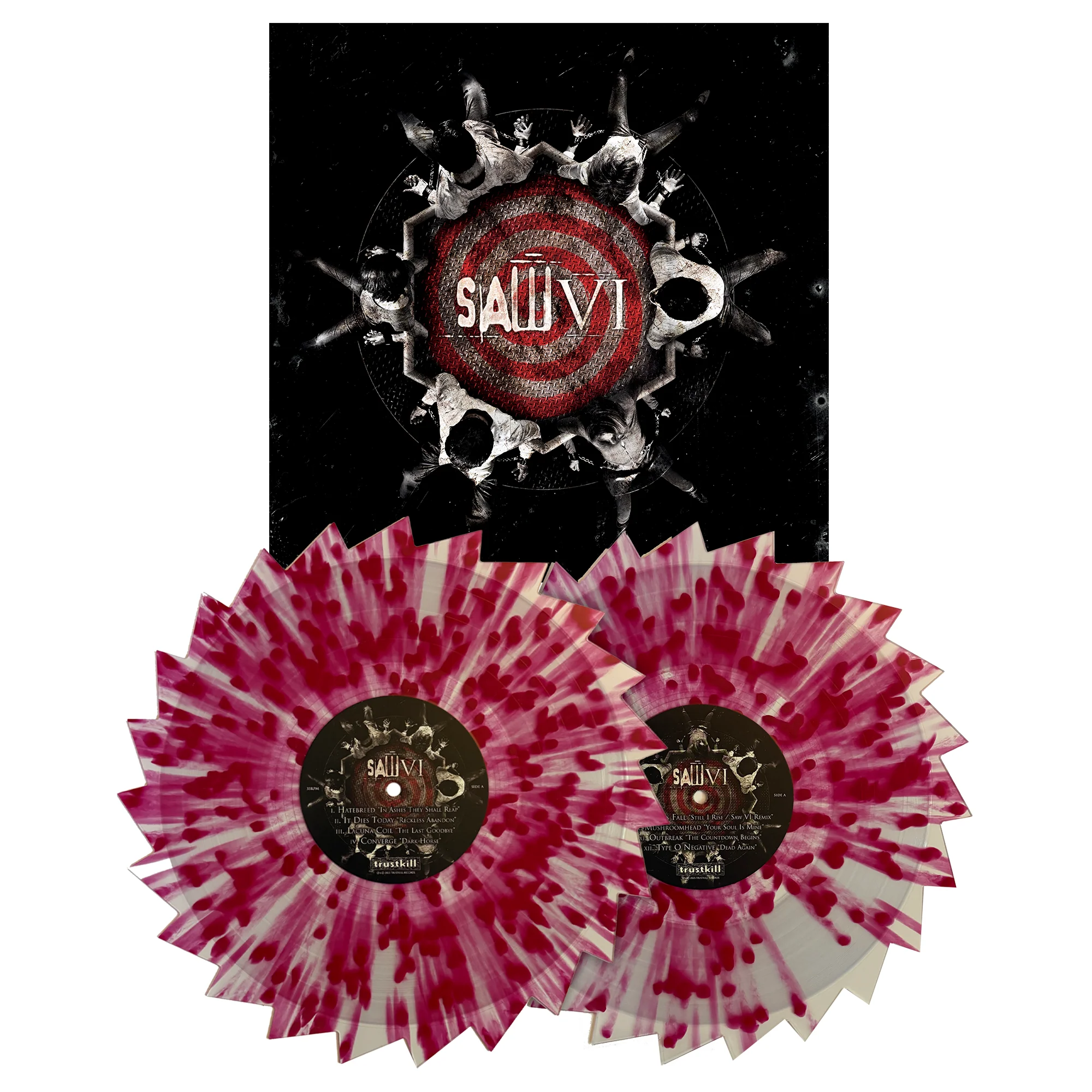 SAW VI SOUNDTRACK 2LP - EXCLUSIVE - LTD. 300 - "SAWBLADE" CLEAR/BLOOD RED SPLATTER - Image 2