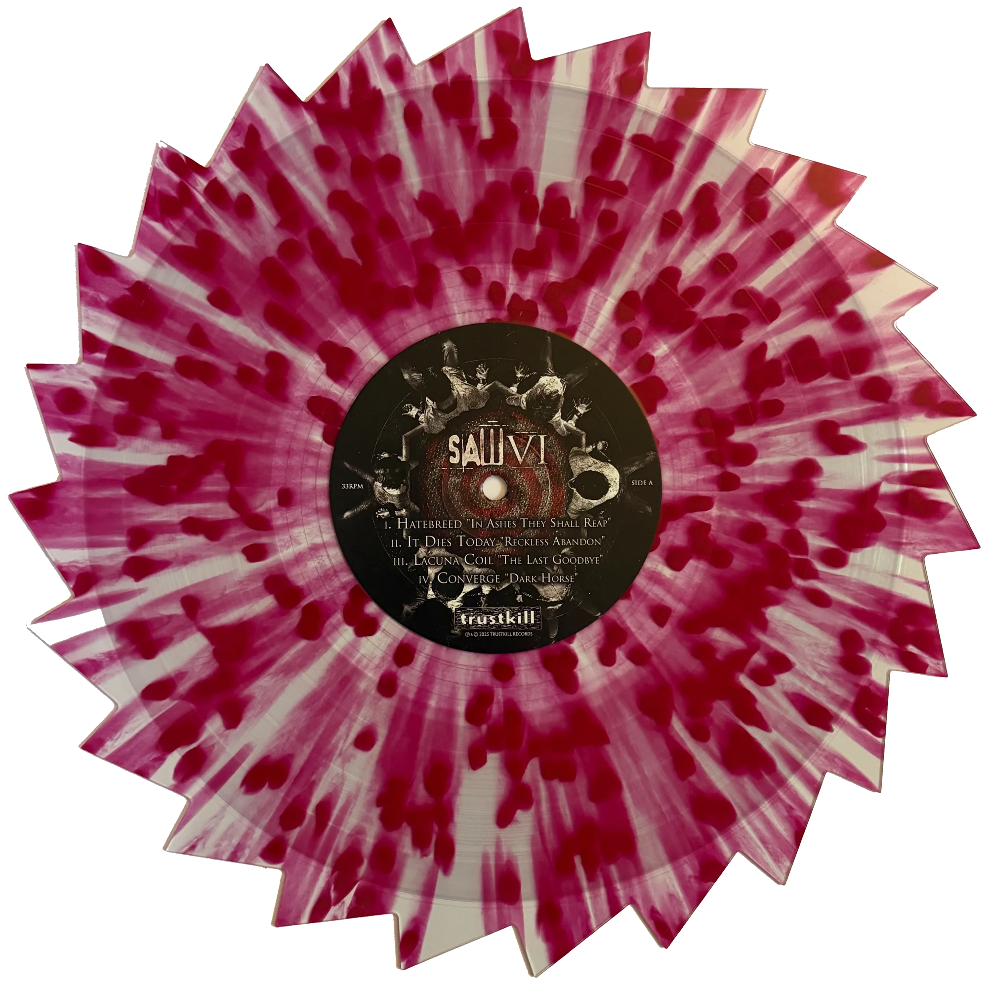 SAW VI SOUNDTRACK 2LP - EXCLUSIVE - LTD. 300 - "SAWBLADE" CLEAR/BLOOD RED SPLATTER - Image 3