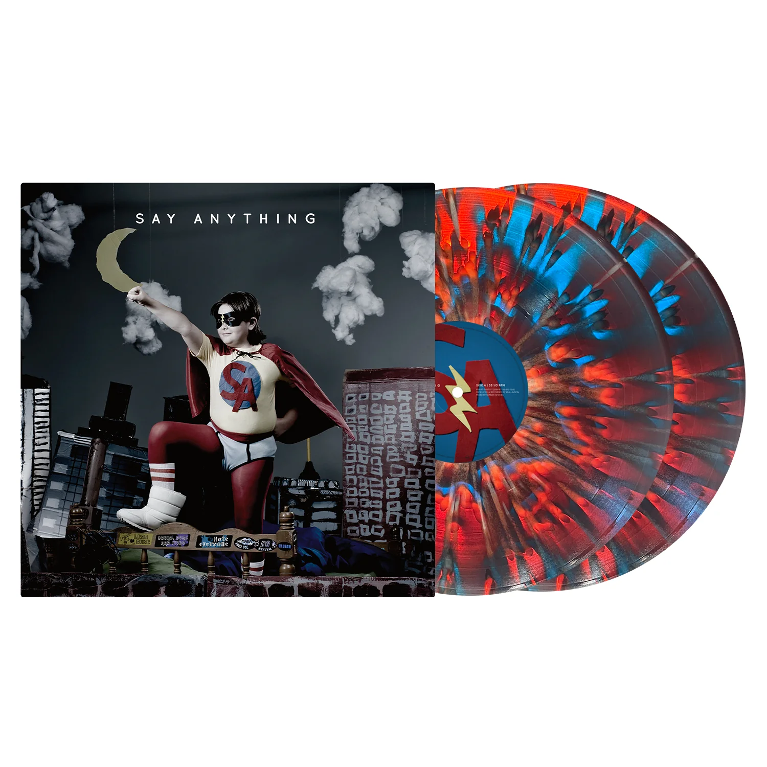 SAY ANYTHING 'SAY ANYTHING' 2LP (Exclusive “ Limited to 300, Ruby & Cobalt A-Side/B-Side w/ White Splatter Vinyl)