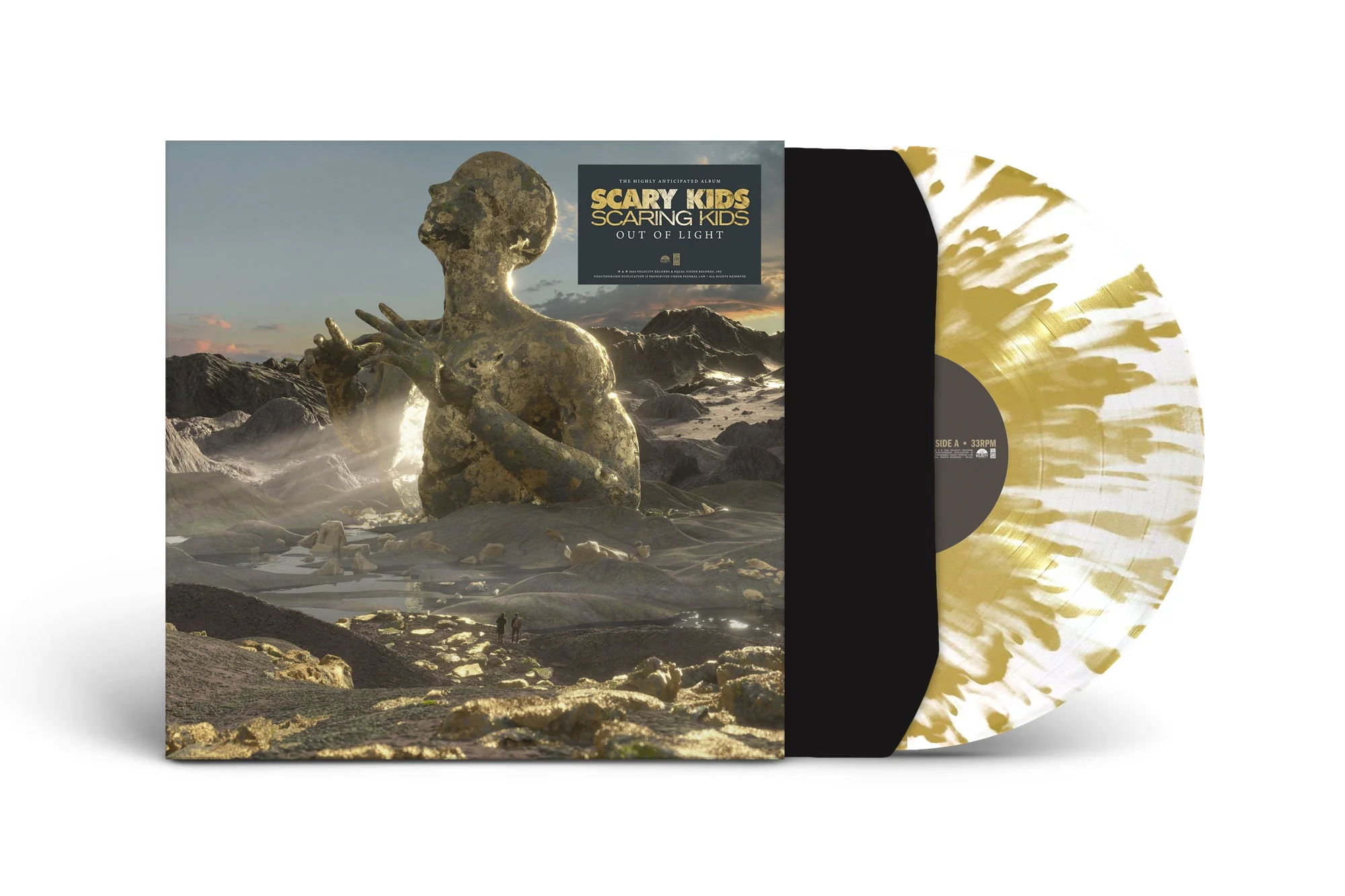SCARY KIDS SCARING KIDS 'OUT OF LIGHT' LP - EXCLUSIVE - LTD. 350 - WHITE/GOLD/SPLATTER - Image 2