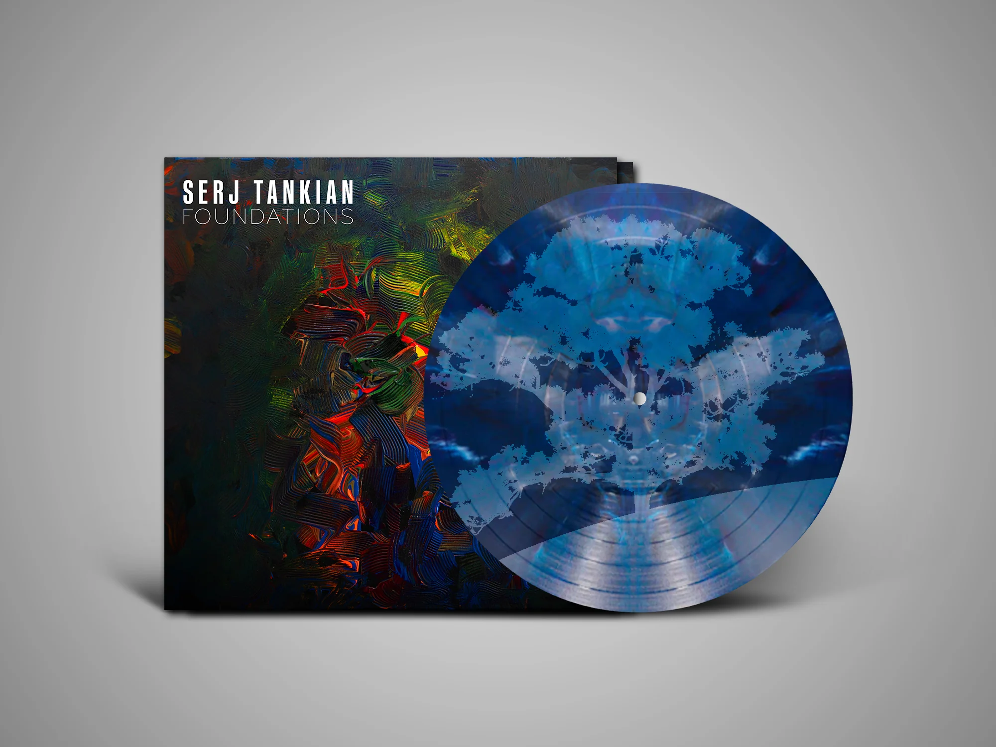 SERJ TANKIAN X REVOLVER BUNDLE - REVOLVER FALL 2024 ISSUE IN NUMBERED SLIPCASE W/ SIGNED 8"X10" & ‘FOUNDATIONS’ EP - EXCLUSIVE - LTD. 500 - DARK BLUE MARBLE/ETCHED - Image 2