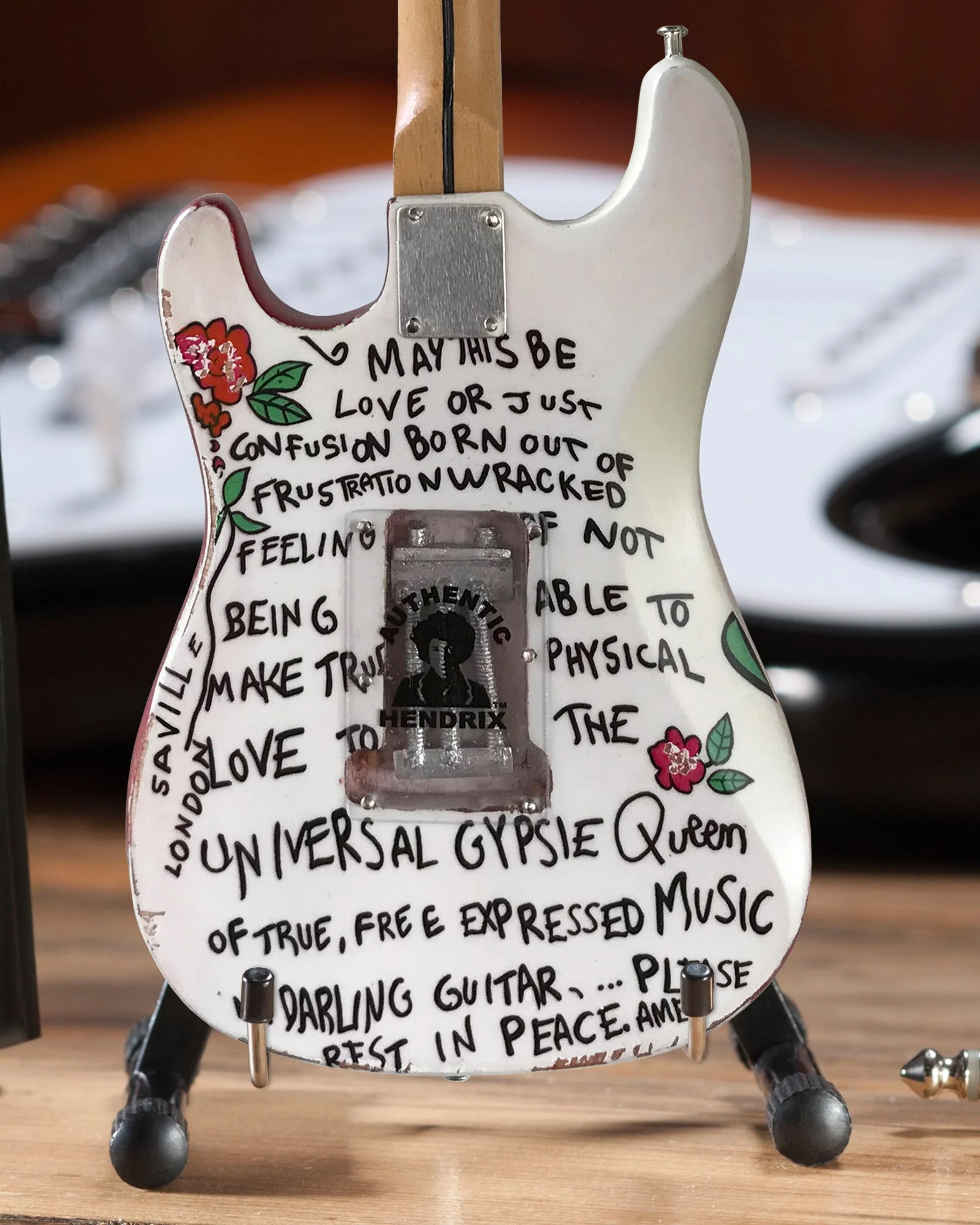 SET OF 3 SIGNATURE JIMI HENDRIX FENDER™ STRATOCASTER™ MINI GUITARS - Image 8