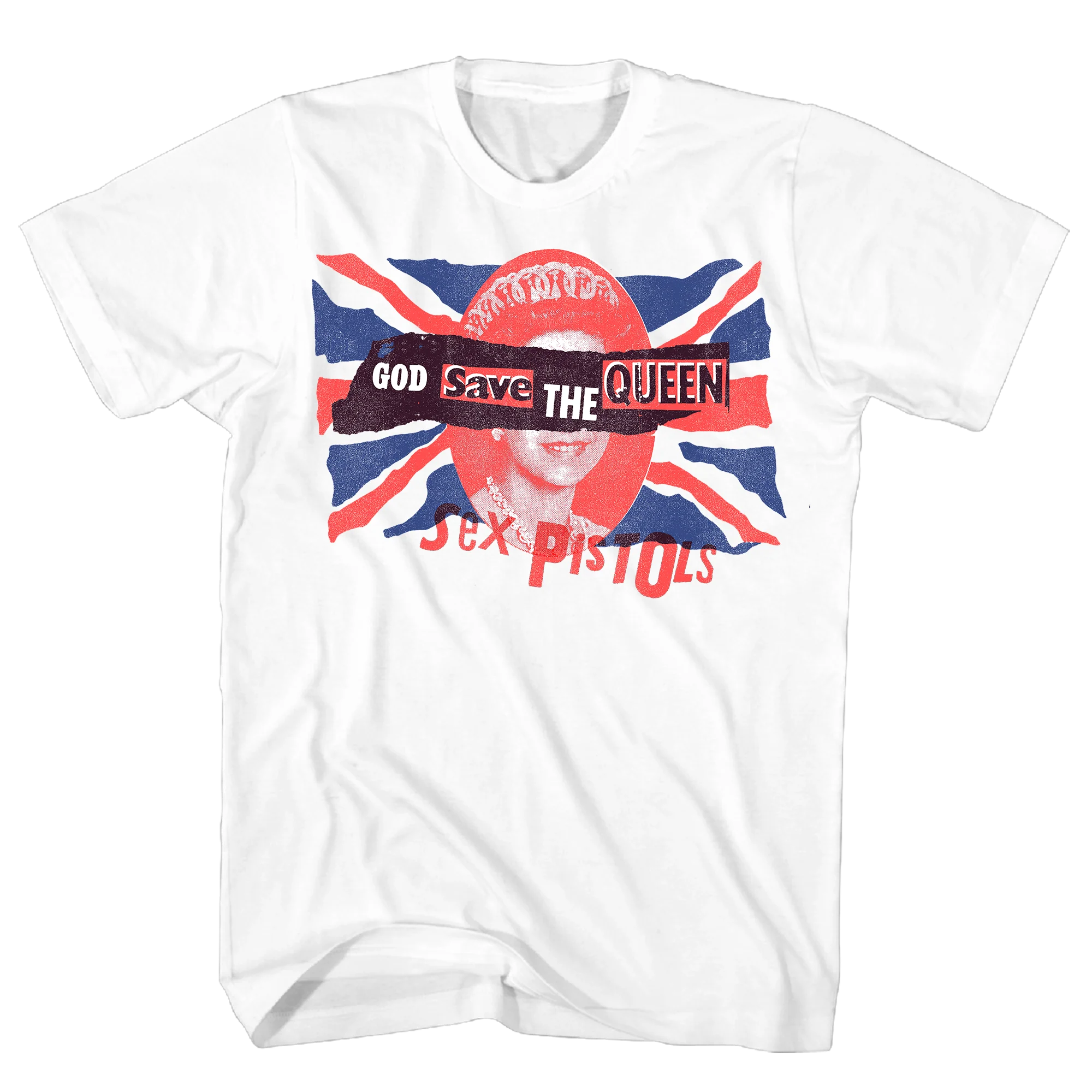 SEX PISTOLS GOD SAVE THE QUEEN FRT/BACK WHITE T-SHIRT