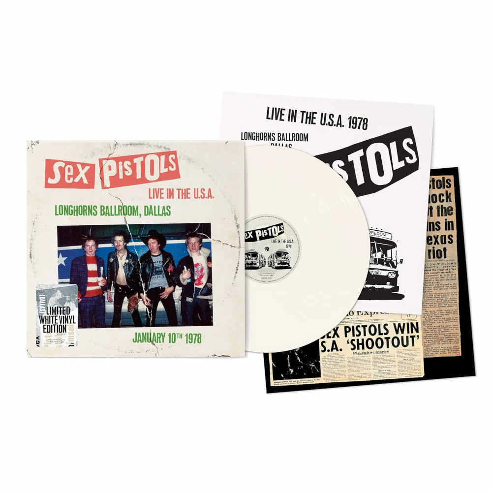 SEX PISTOLS 'LIVE IN THE U.S.A. 1978 - LONGHORNS BALLROOM, DALLAS' LP - WHITE