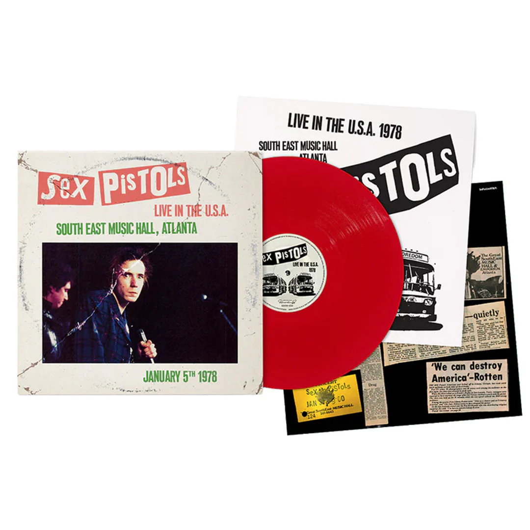 SEX PISTOLS 'LIVE IN THE USA 1978 - SOUTH EAST MUSIC HALL, ATLANTA' LP - RED