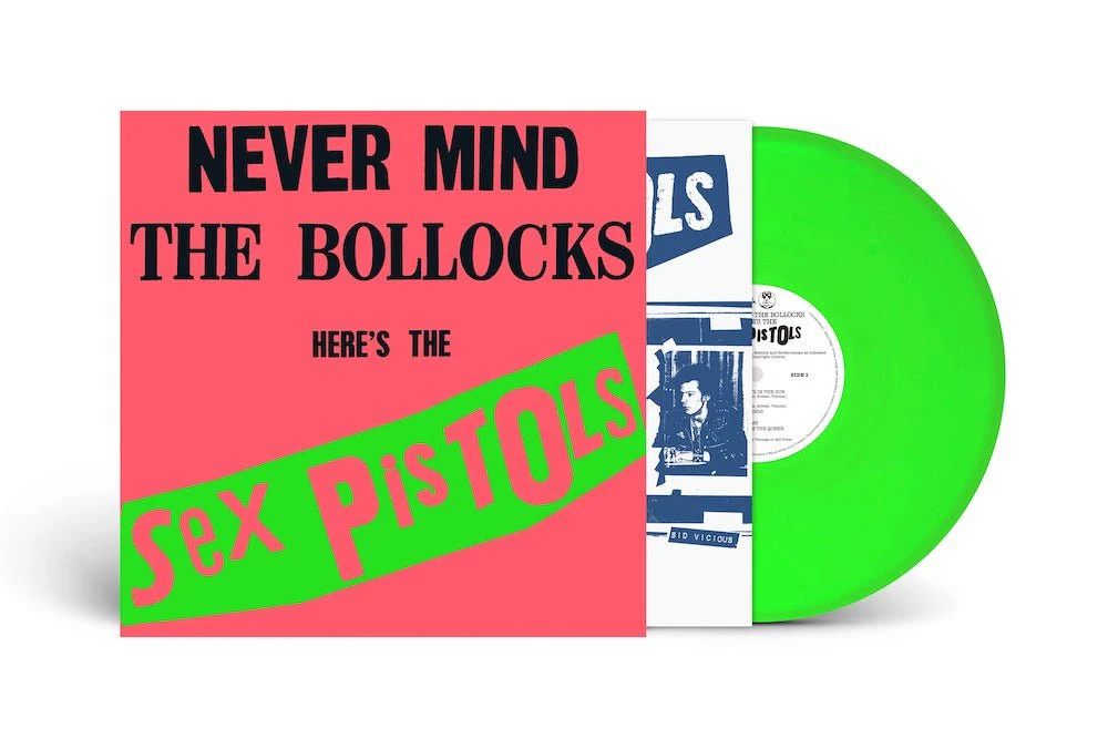 SEX PISTOLS 'NEVER MIND THE BOLLOCKS HERE'S THE SEX PISTOLS' LP - NEON GREEN