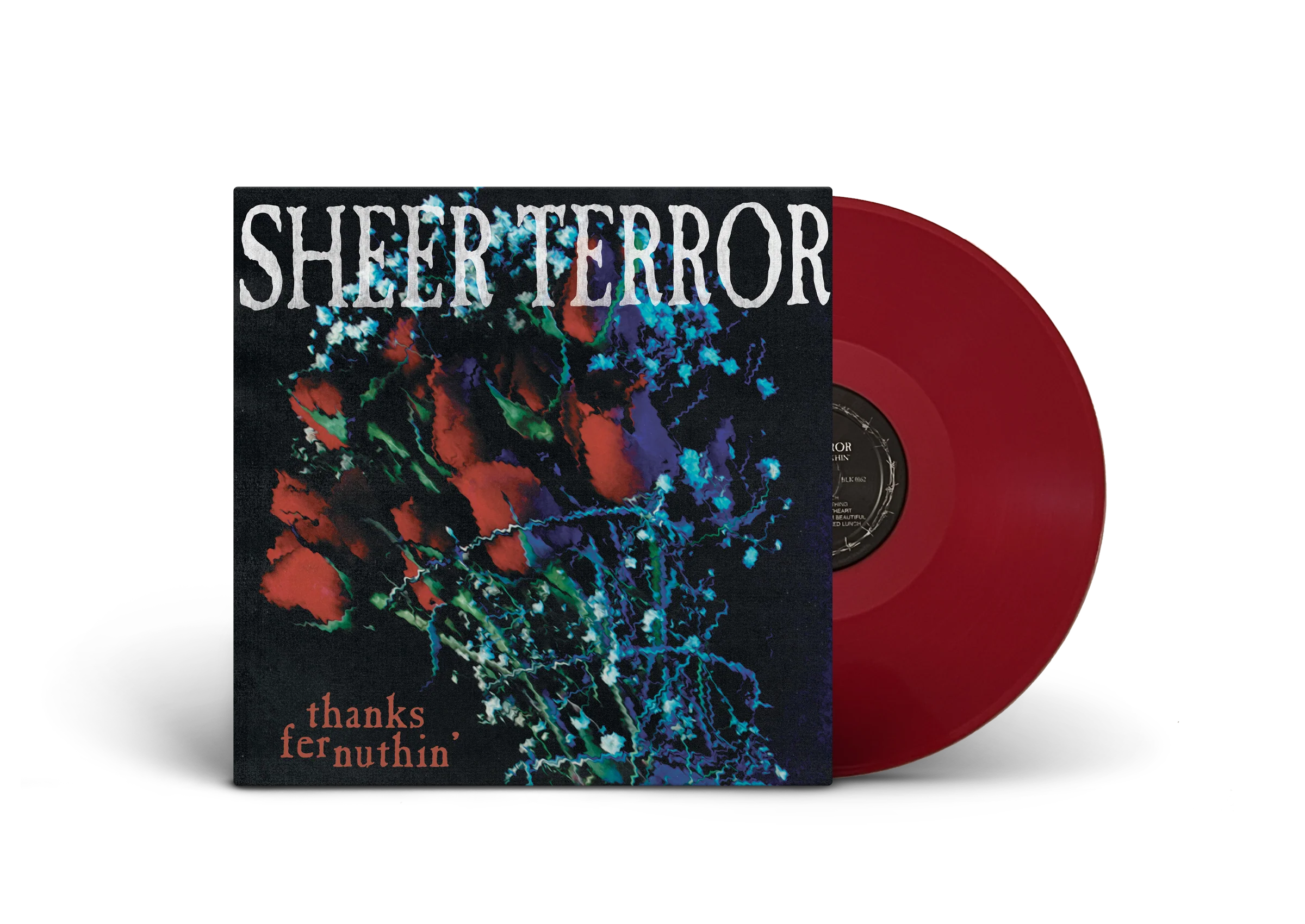 SHEER TERROR ‘THANKS FER NUTHIN’ LP - EXCLUSIVE - LTD. 200 - BLOOD RED/SWIRL